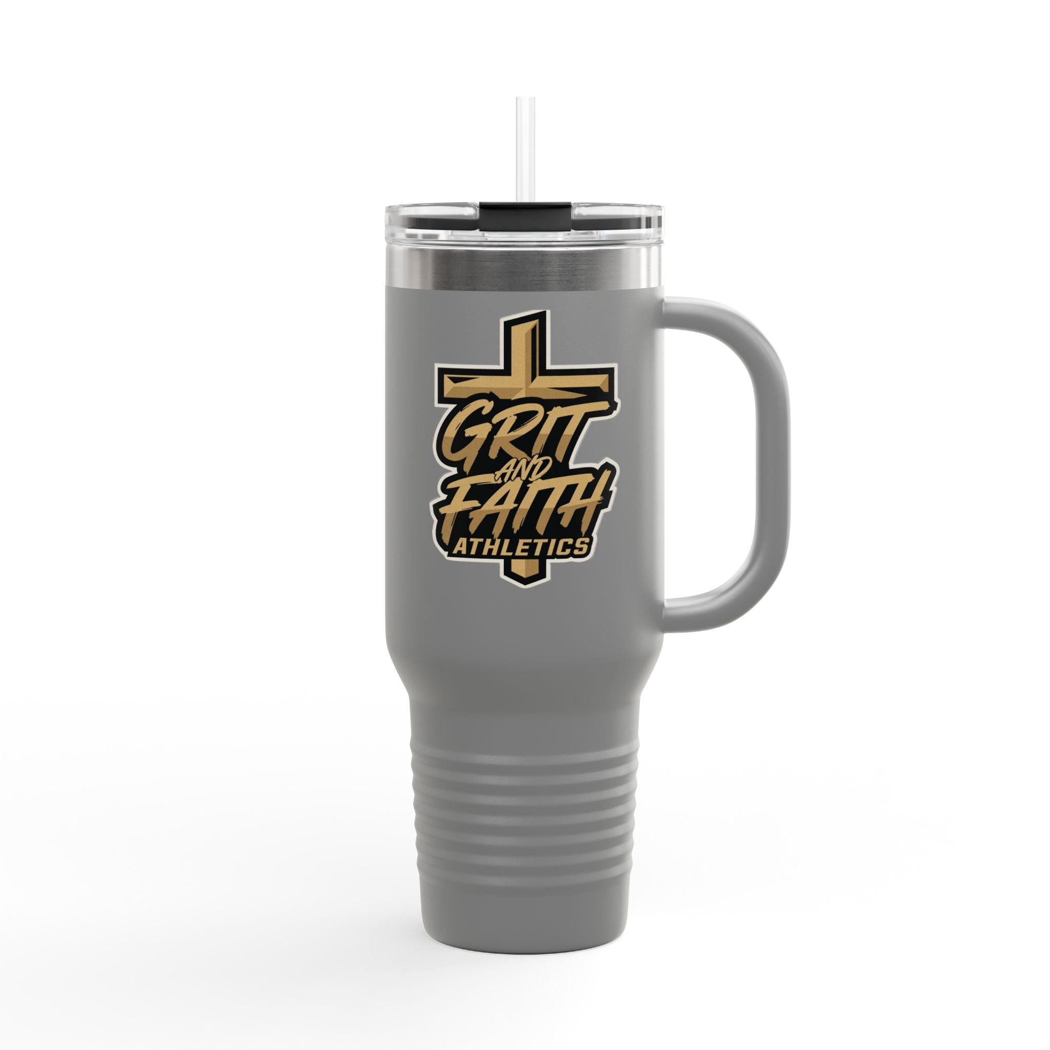 Grit and Faith Athletics 40oz Insulated Travel Mug