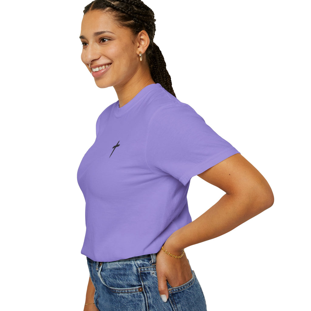 Grit and Faith Athletics T‑Shirt — Cross Chest Logo, Back Script Athletic Tee