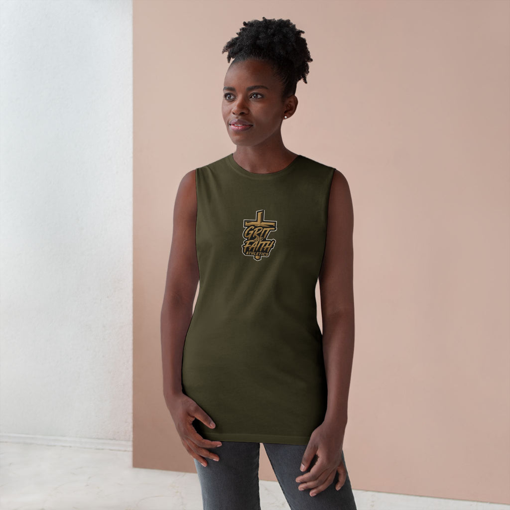 Grit and Faith Tank Top — Chest Graphic Logo