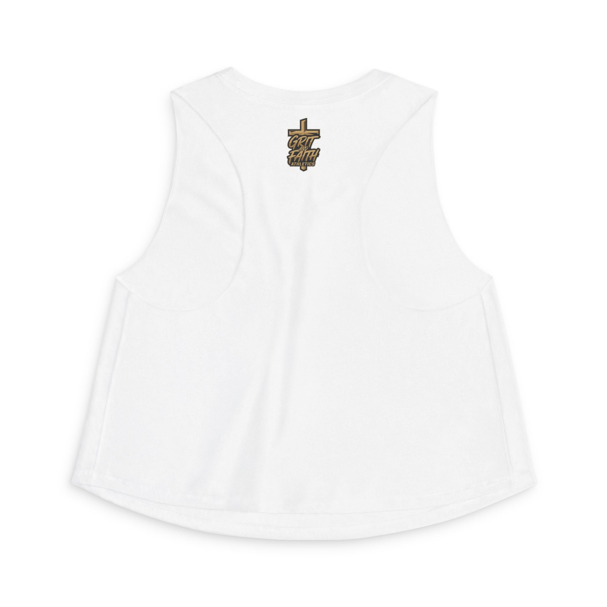 Grit and Grace Crop Top — "Pray. Train. Repeat." Fitness Tank