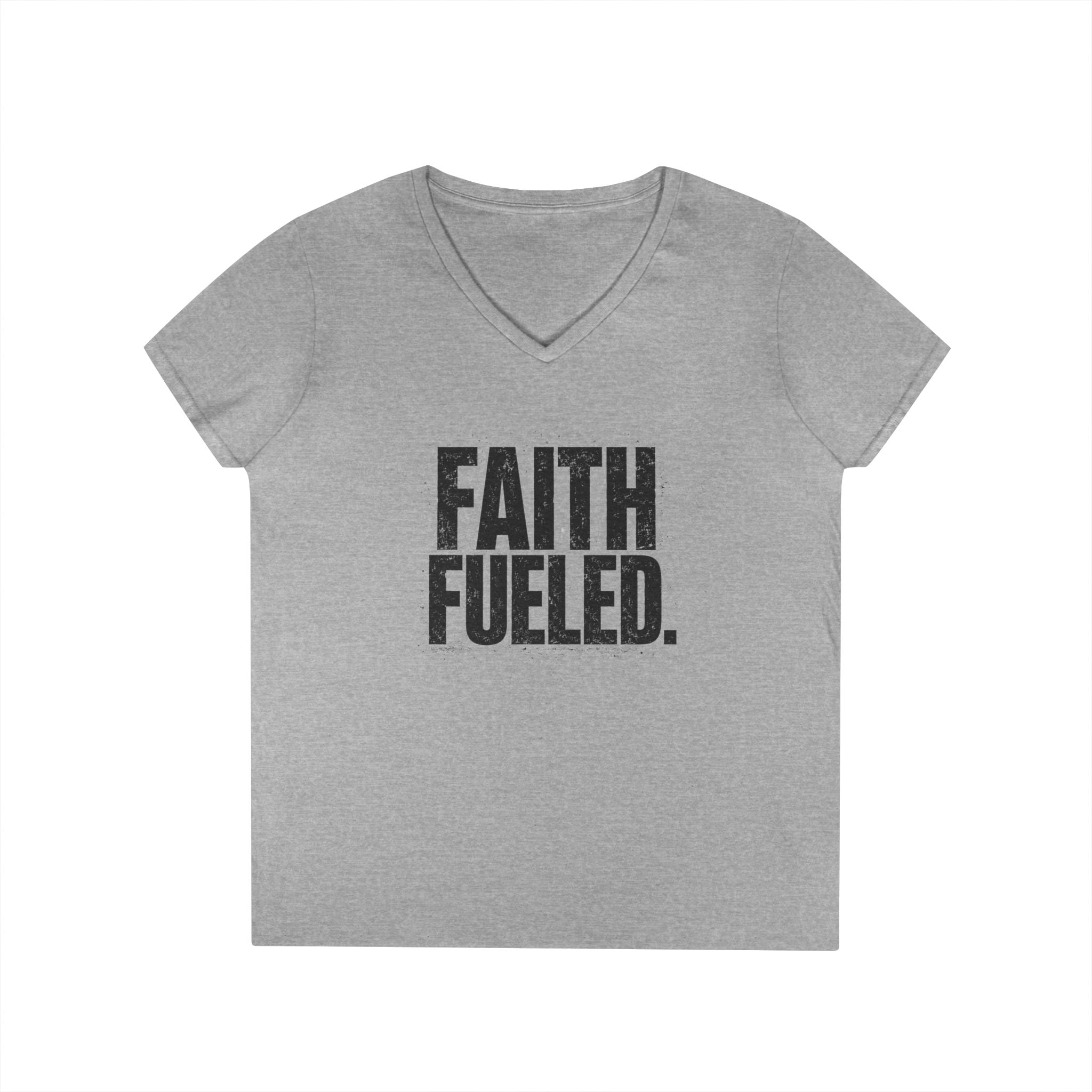 Grit and Faith V-Neck Tee — Faith Fueled Shirt