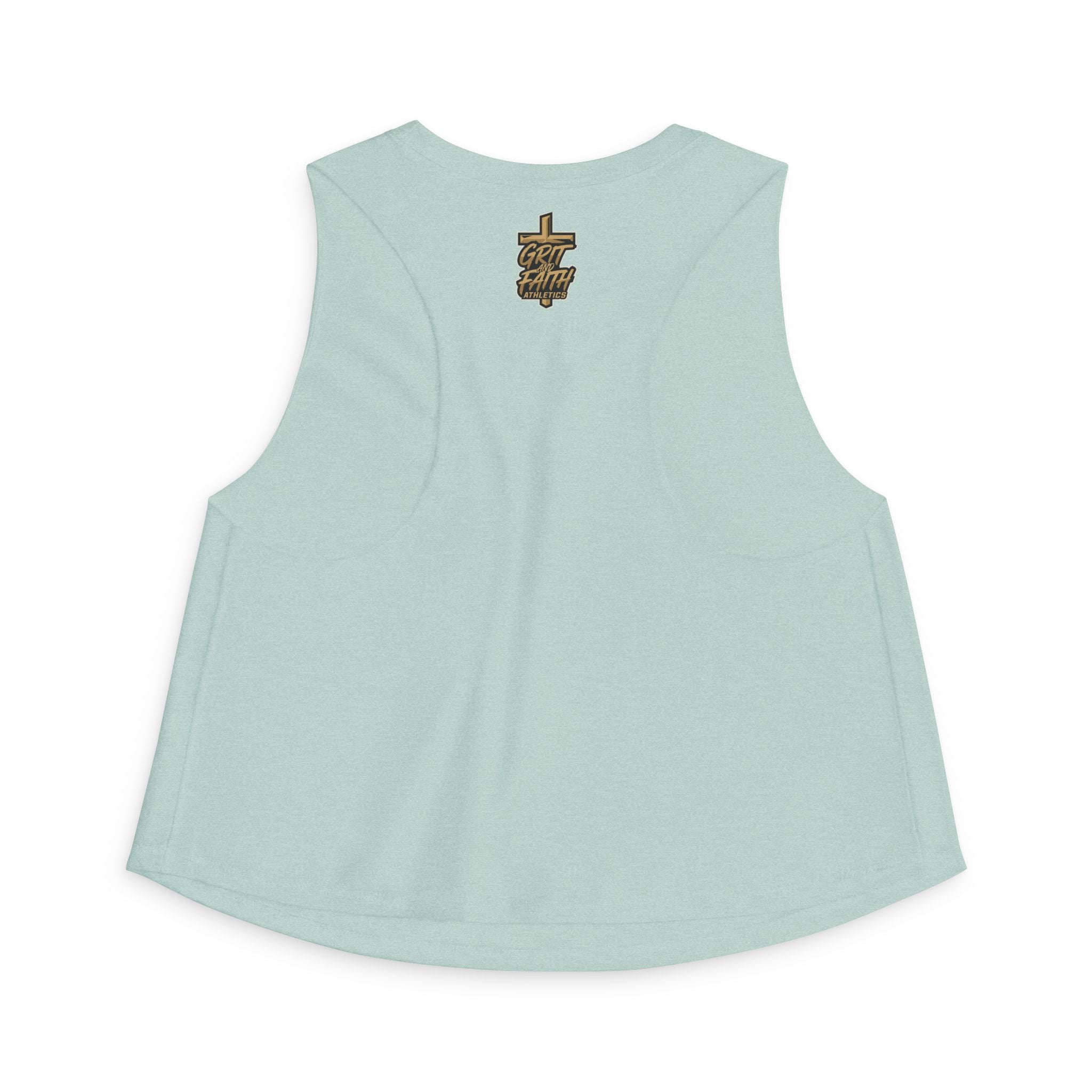 Grit and Grace Crop Top — "Pray. Train. Repeat." Fitness Tank