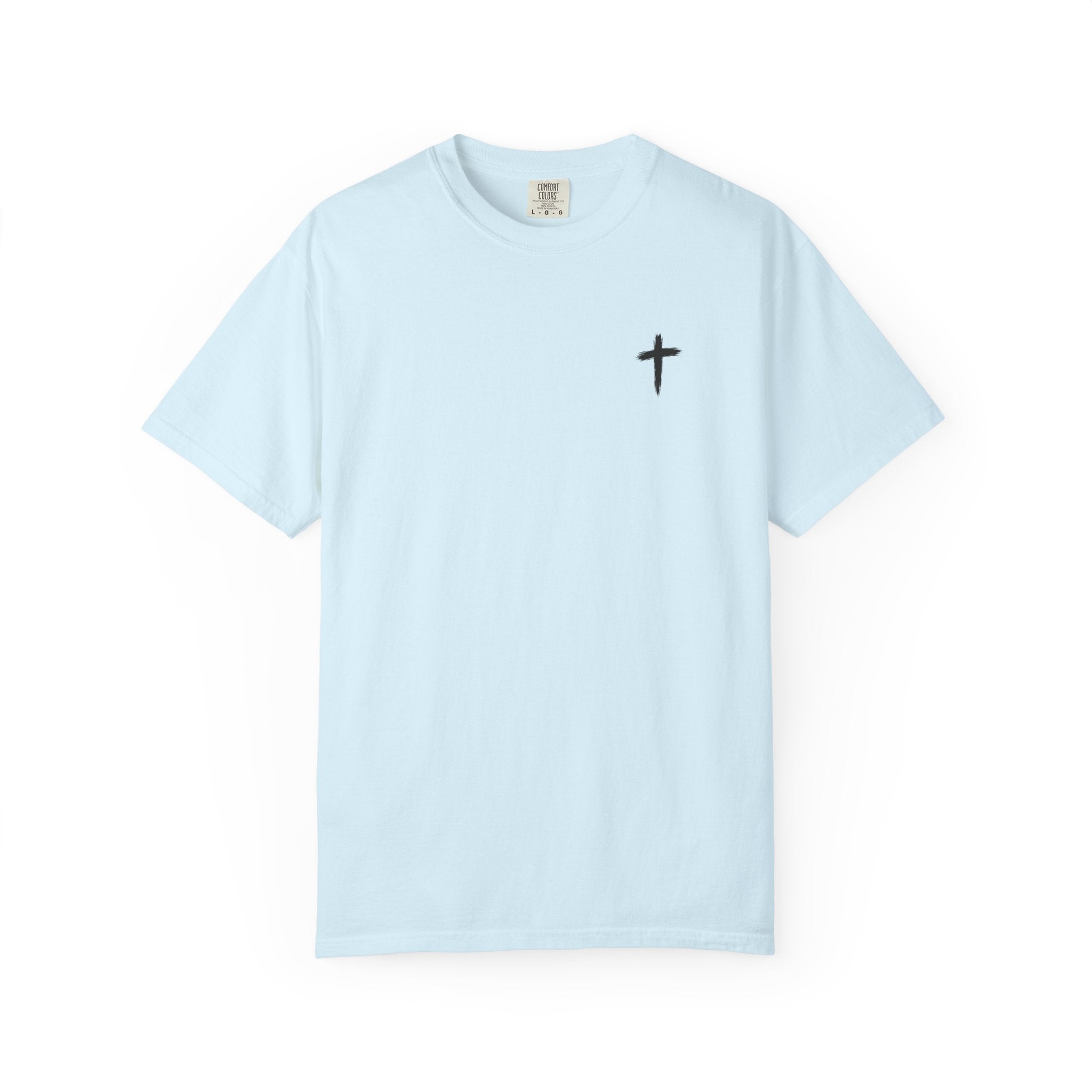 Grit and Faith Athletics T‑Shirt — Cross Chest Logo, Back Script Athletic Tee