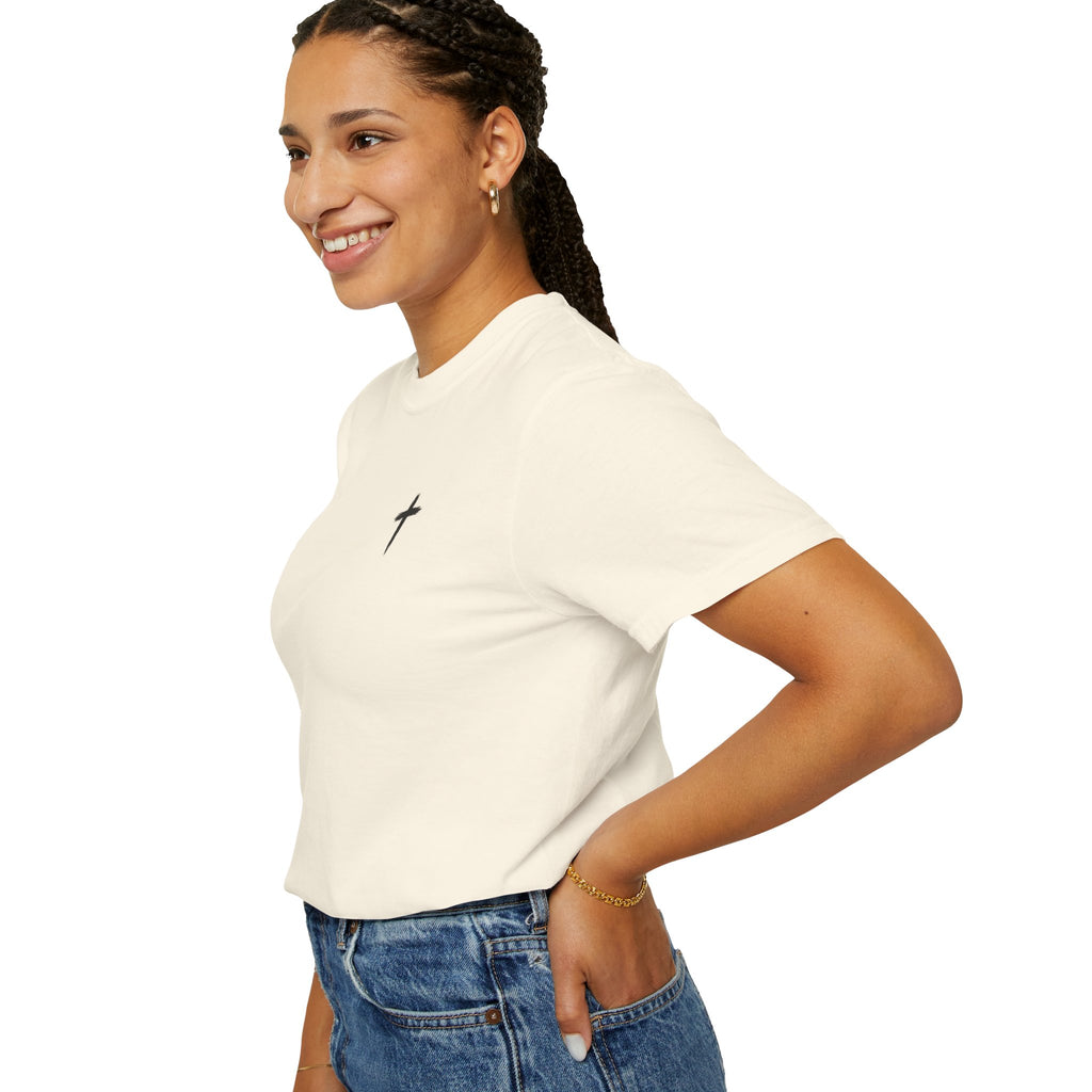 Grit and Faith Athletics T‑Shirt — Cross Chest Logo, Back Script Athletic Tee