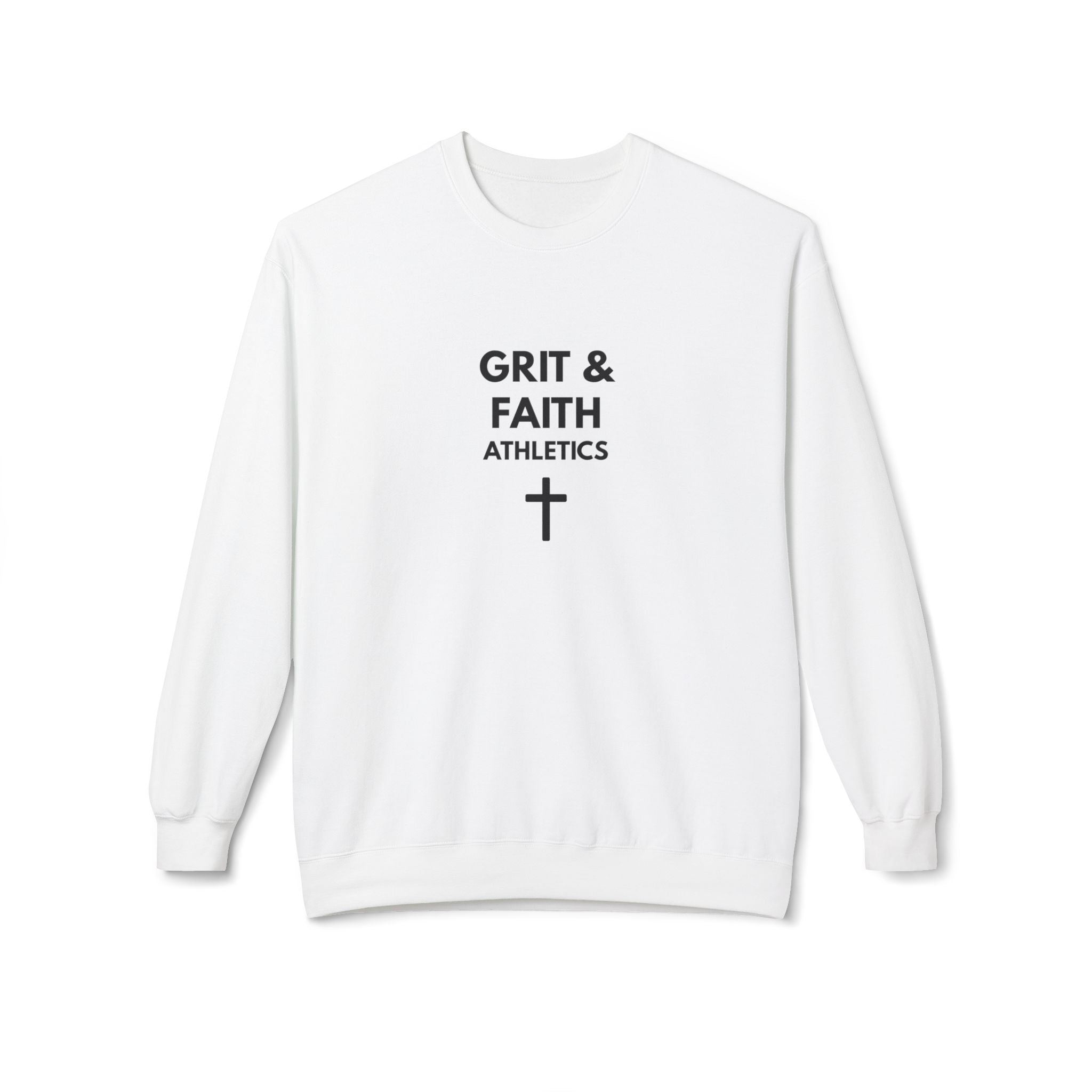 Grit and Faith Athletics Crewneck Sweatshirt — Christian Inspirational Pullover