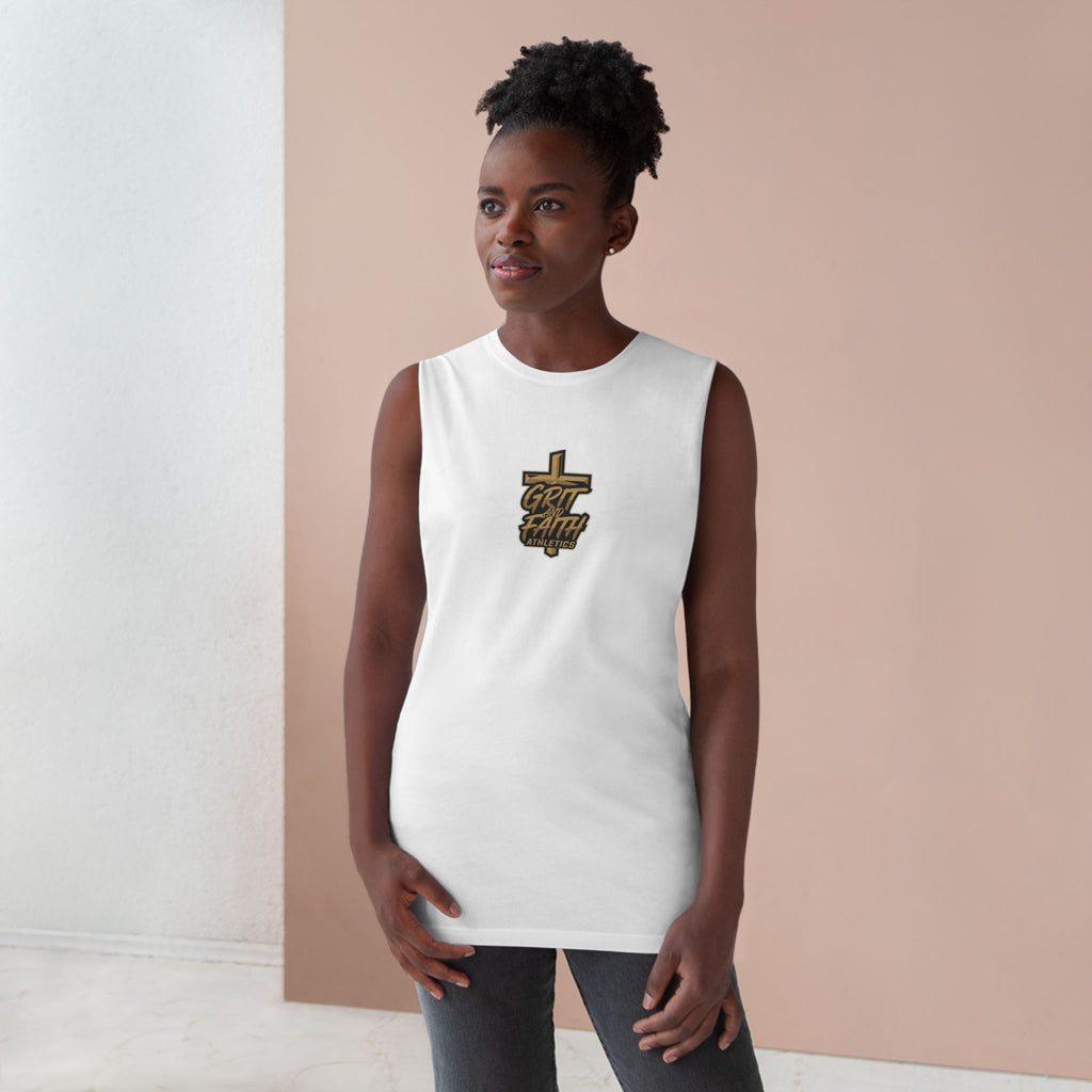 Grit and Faith Tank Top — Chest Graphic Logo
