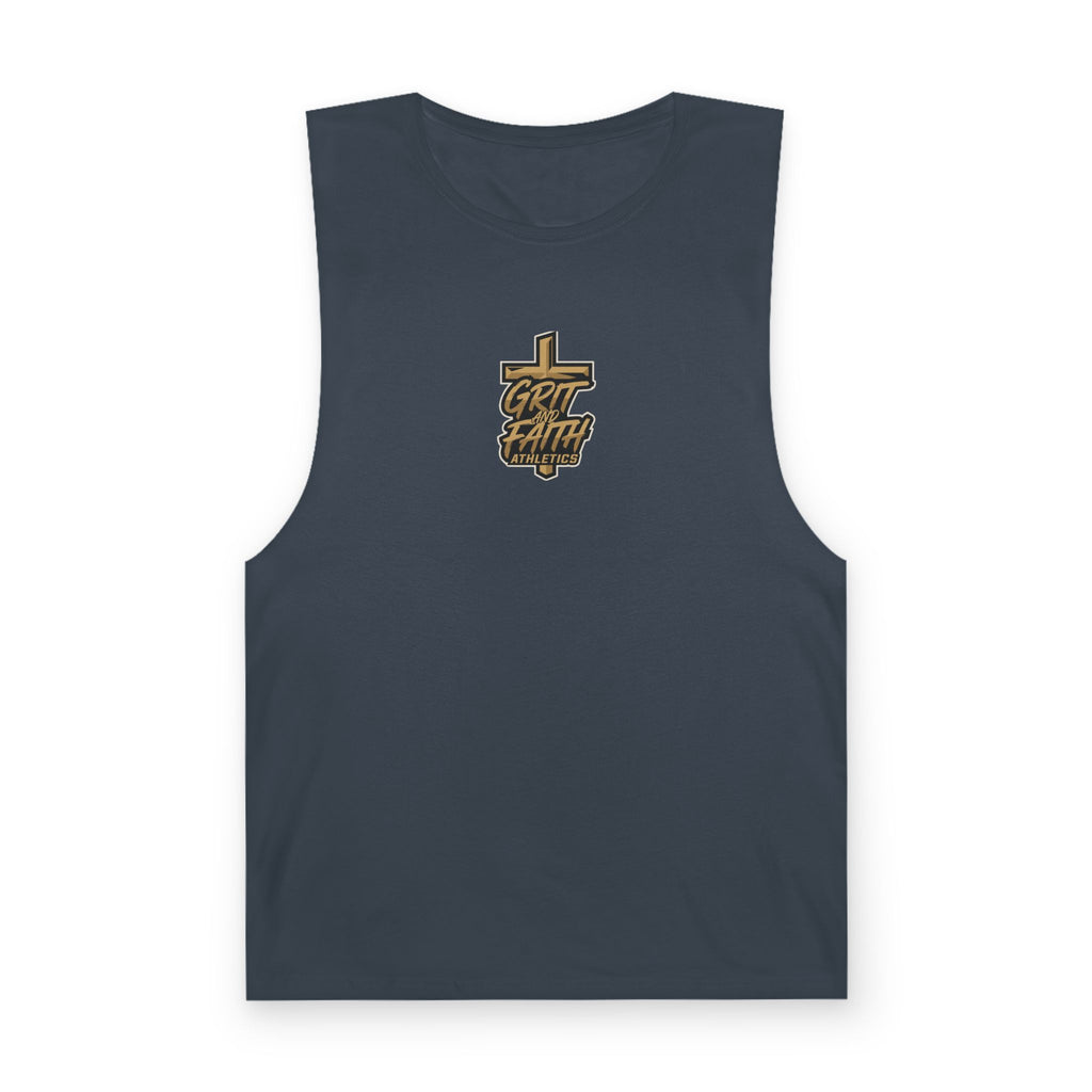 Grit and Faith Tank Top — Chest Graphic Logo