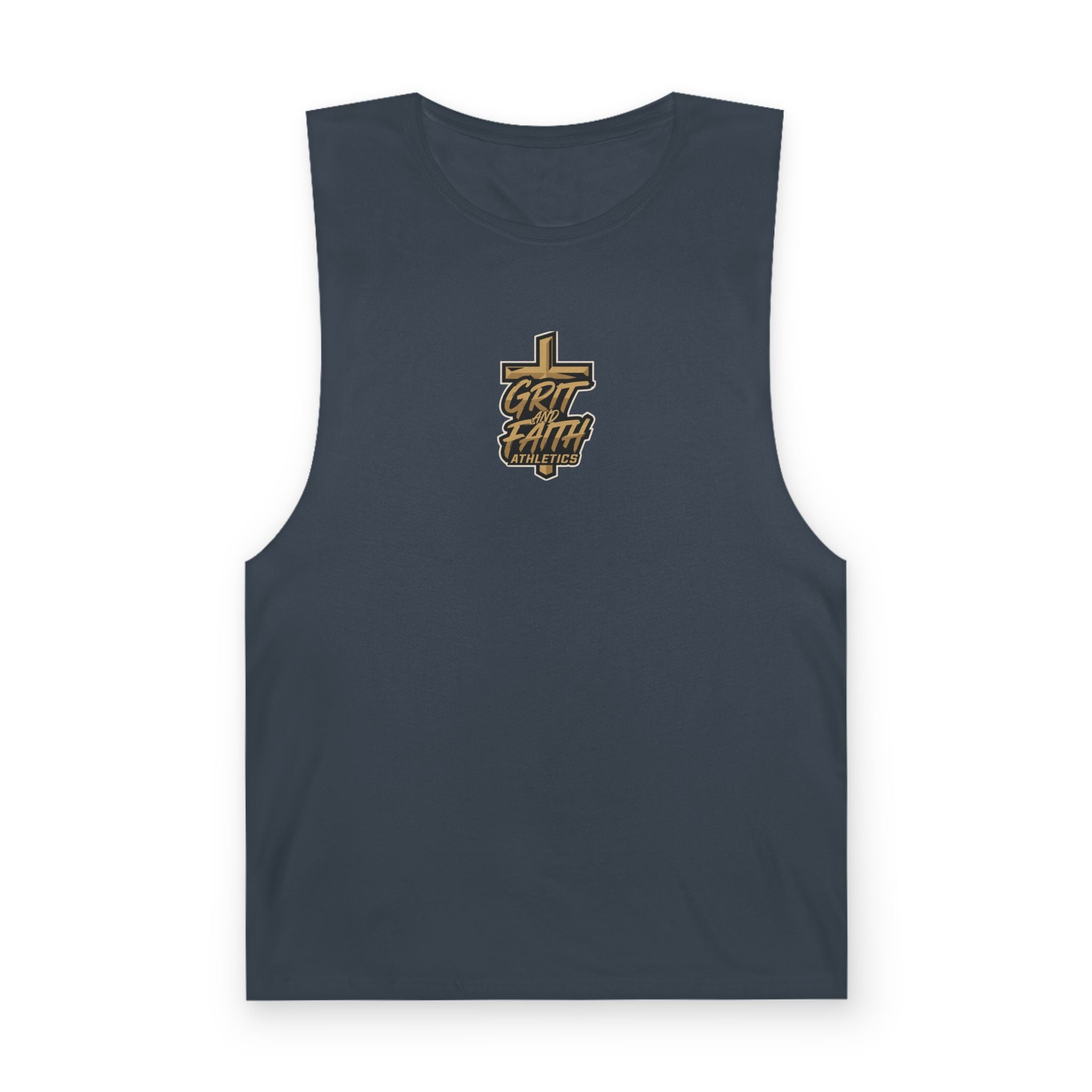 Grit and Faith Tank Top — Chest Graphic Logo