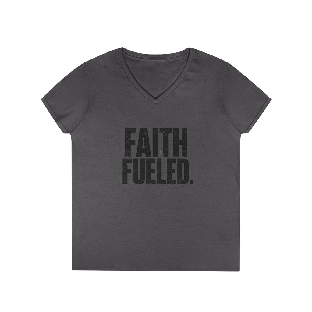 Grit and Faith V-Neck Tee — Faith Fueled Shirt