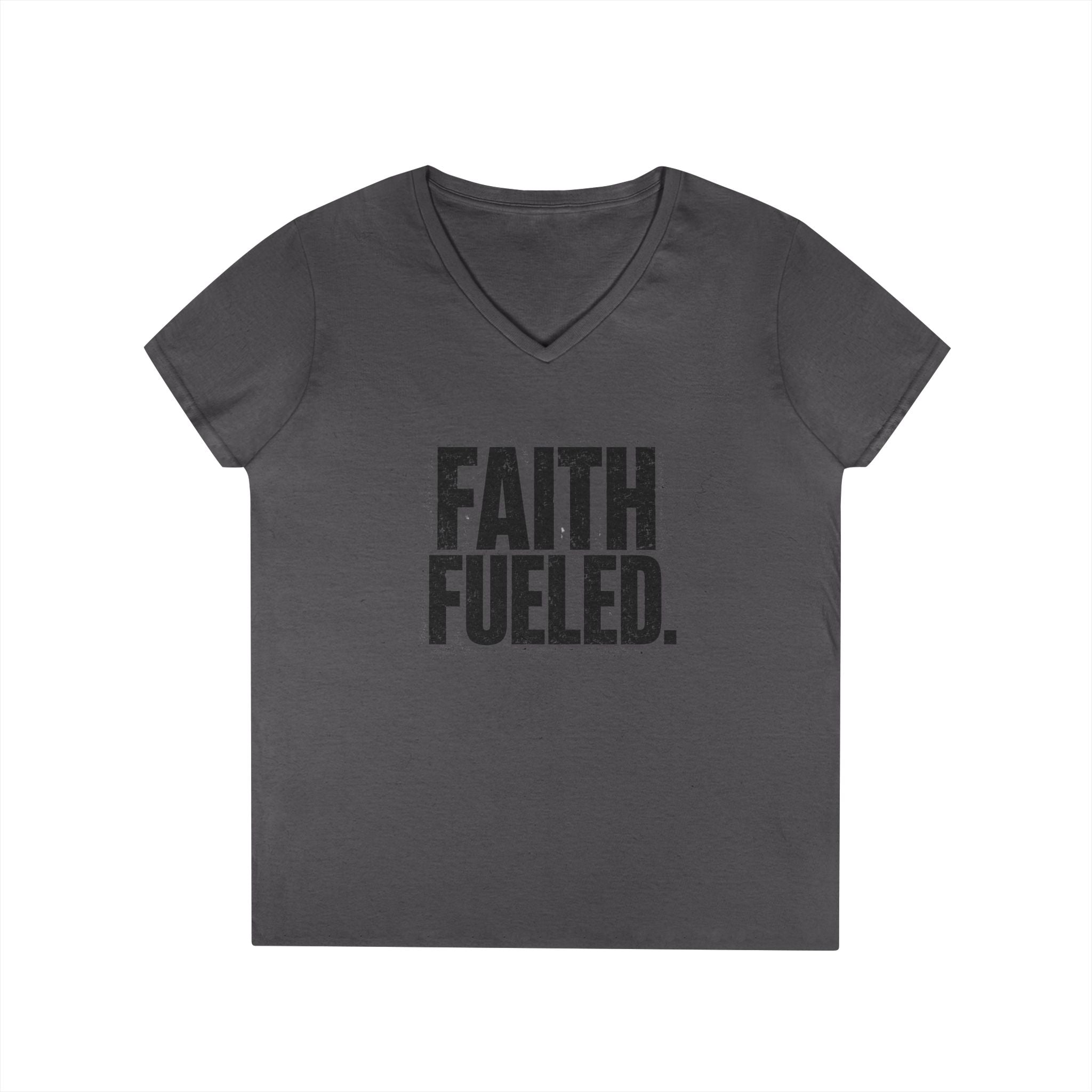 Grit and Faith V-Neck Tee — Faith Fueled Shirt