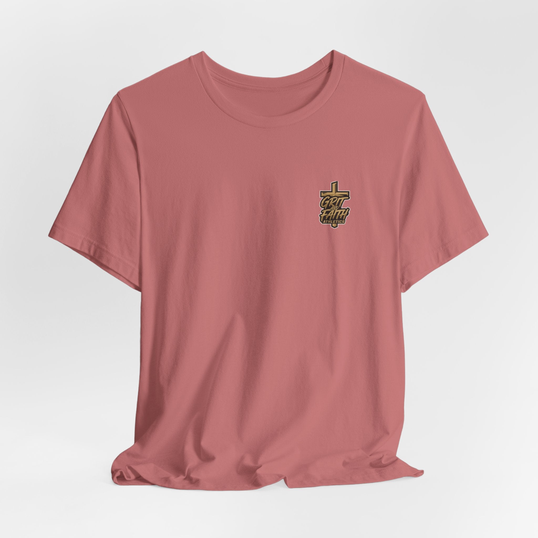 Grit and Faith T-Shirt — Pray. Train. Repeat. Faith & Fitness Tee