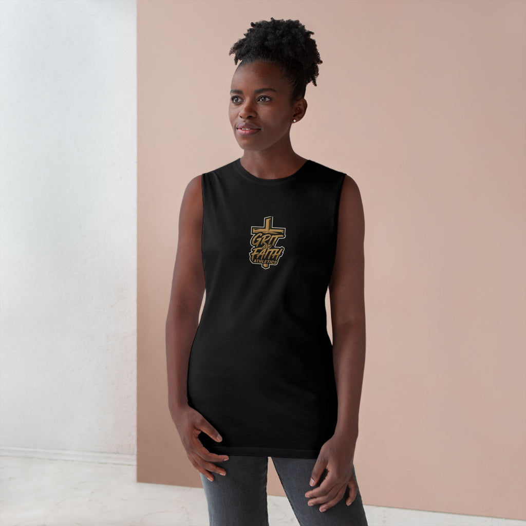 Grit and Faith Tank Top — Chest Graphic Logo
