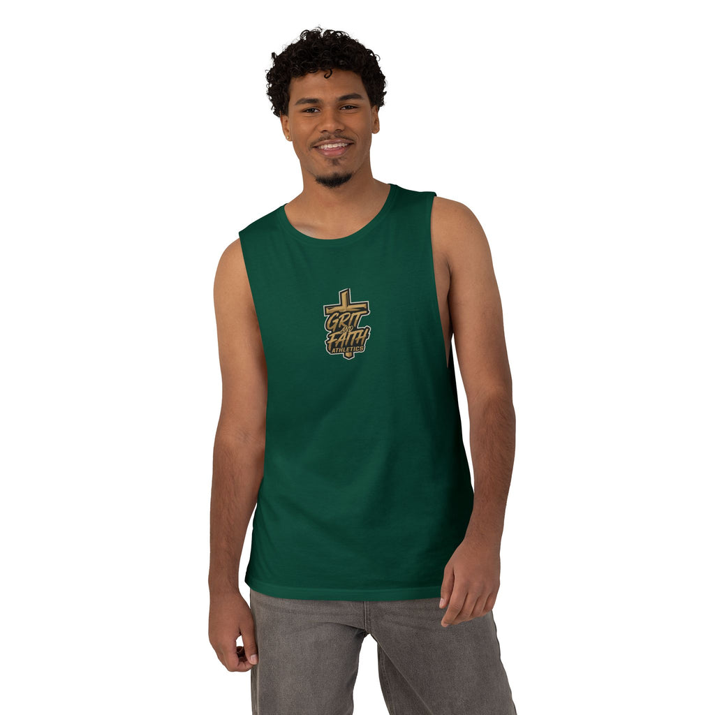 Grit and Faith Tank Top — Chest Graphic Logo