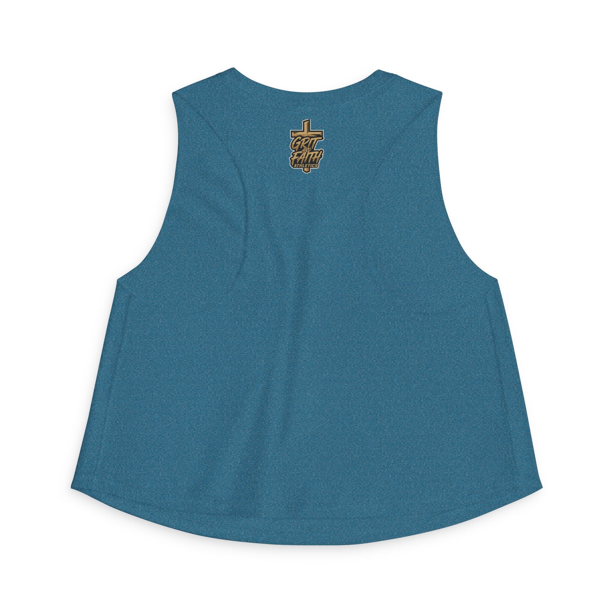 Grit and Grace Crop Top — "Pray. Train. Repeat." Fitness Tank