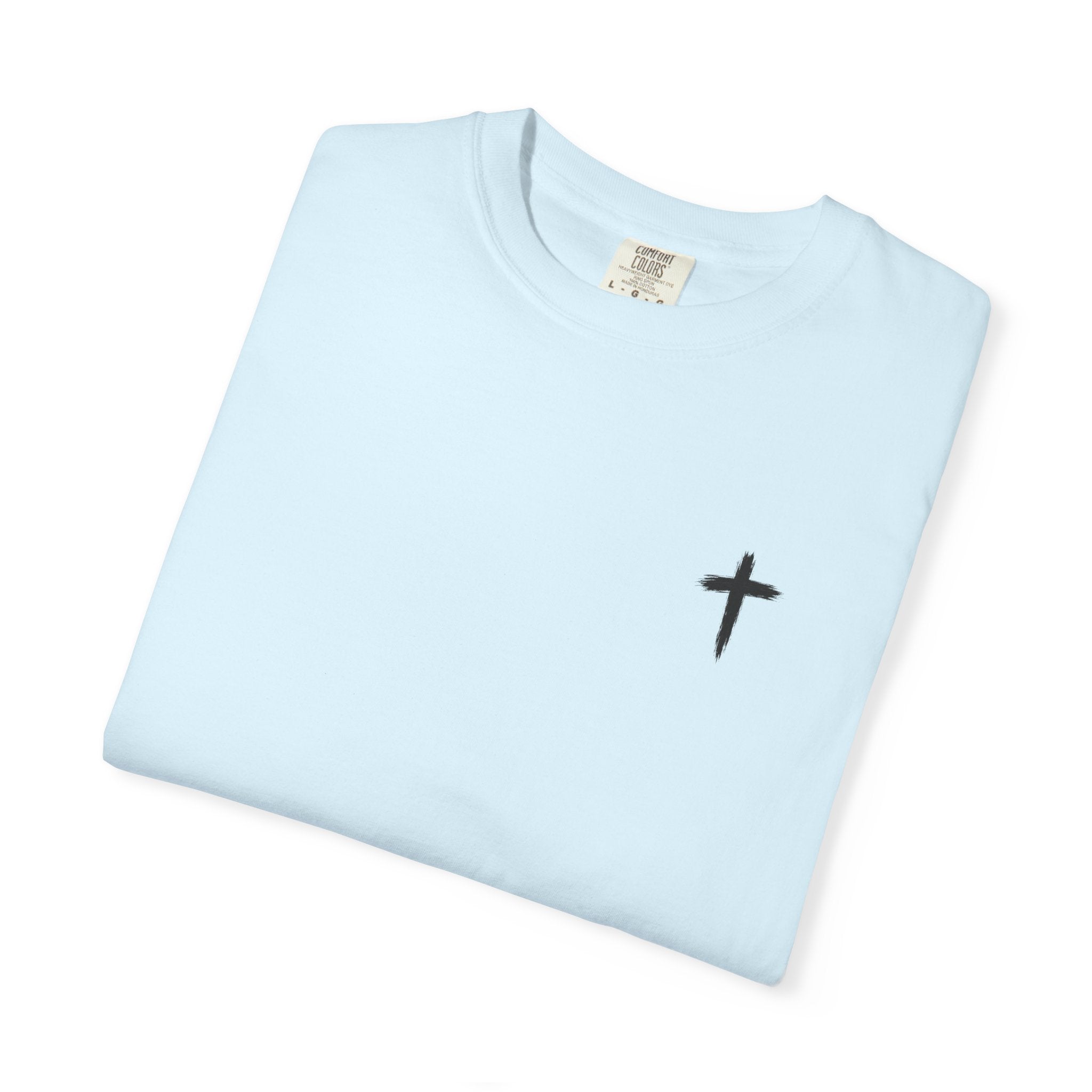 Grit and Faith Athletics T‑Shirt — Cross Chest Logo, Back Script Athletic Tee