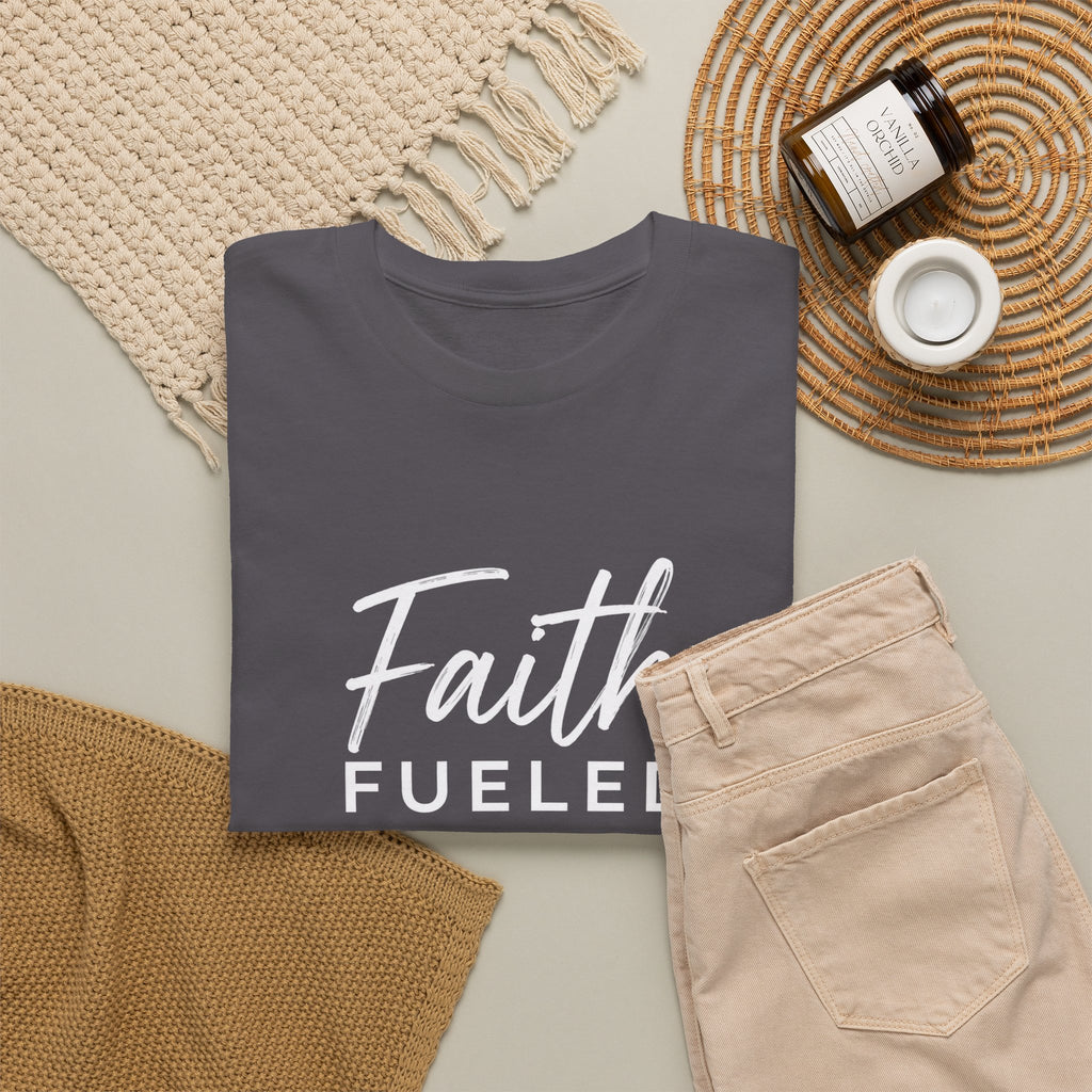 Grit and Faith T-Shirt — Faith Fueled Tee with Cross