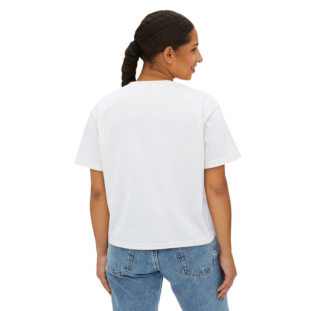 Grit and Faith Women's Boxy Tee — Cross Graphic Crop T-Shirt
