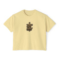 Grit and Faith Women's Boxy Tee — Cross Graphic Crop T-Shirt