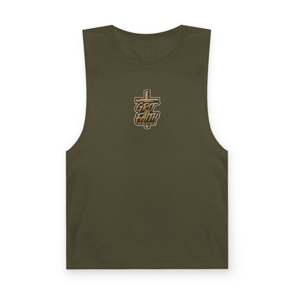 Grit and Faith Tank Top — Chest Graphic Logo