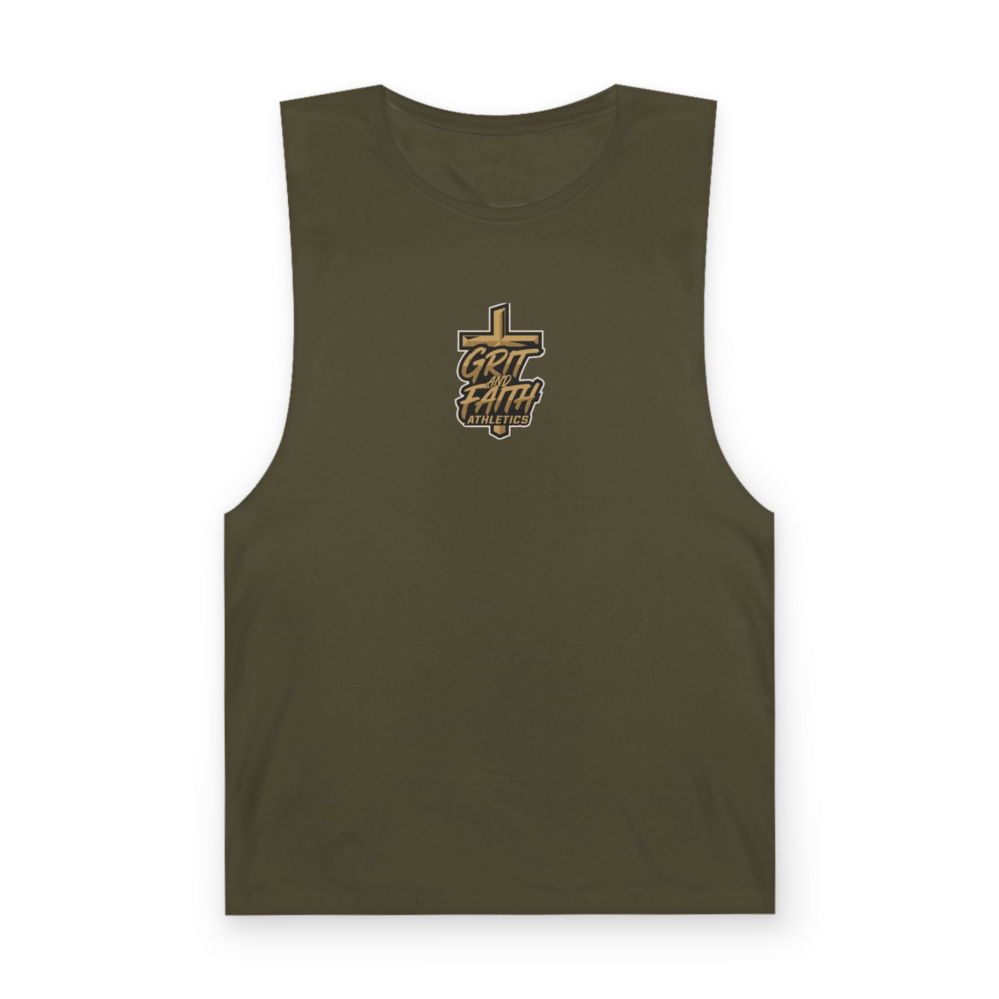 Grit and Faith Tank Top — Chest Graphic Logo