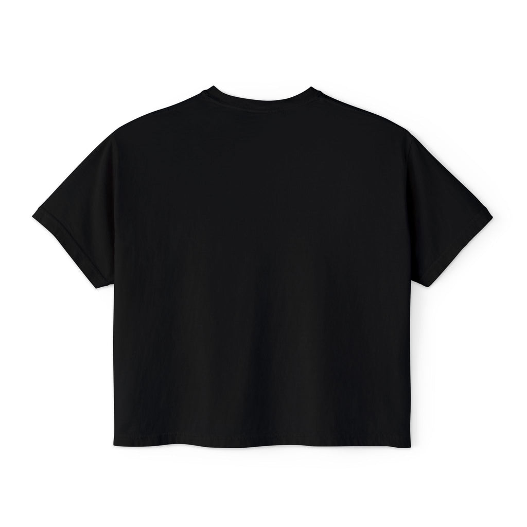 Grit and Faith Women's Boxy Tee — Cross Graphic Crop T-Shirt