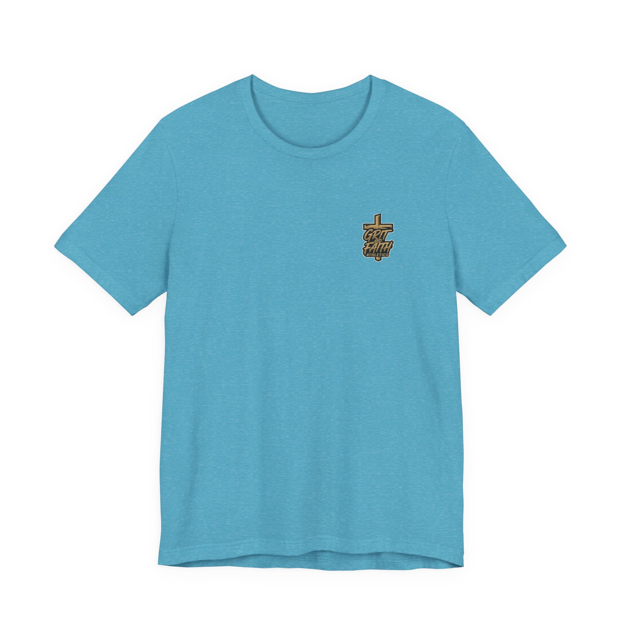 Grit and Faith T-Shirt — Pray. Train. Repeat. Faith & Fitness Tee
