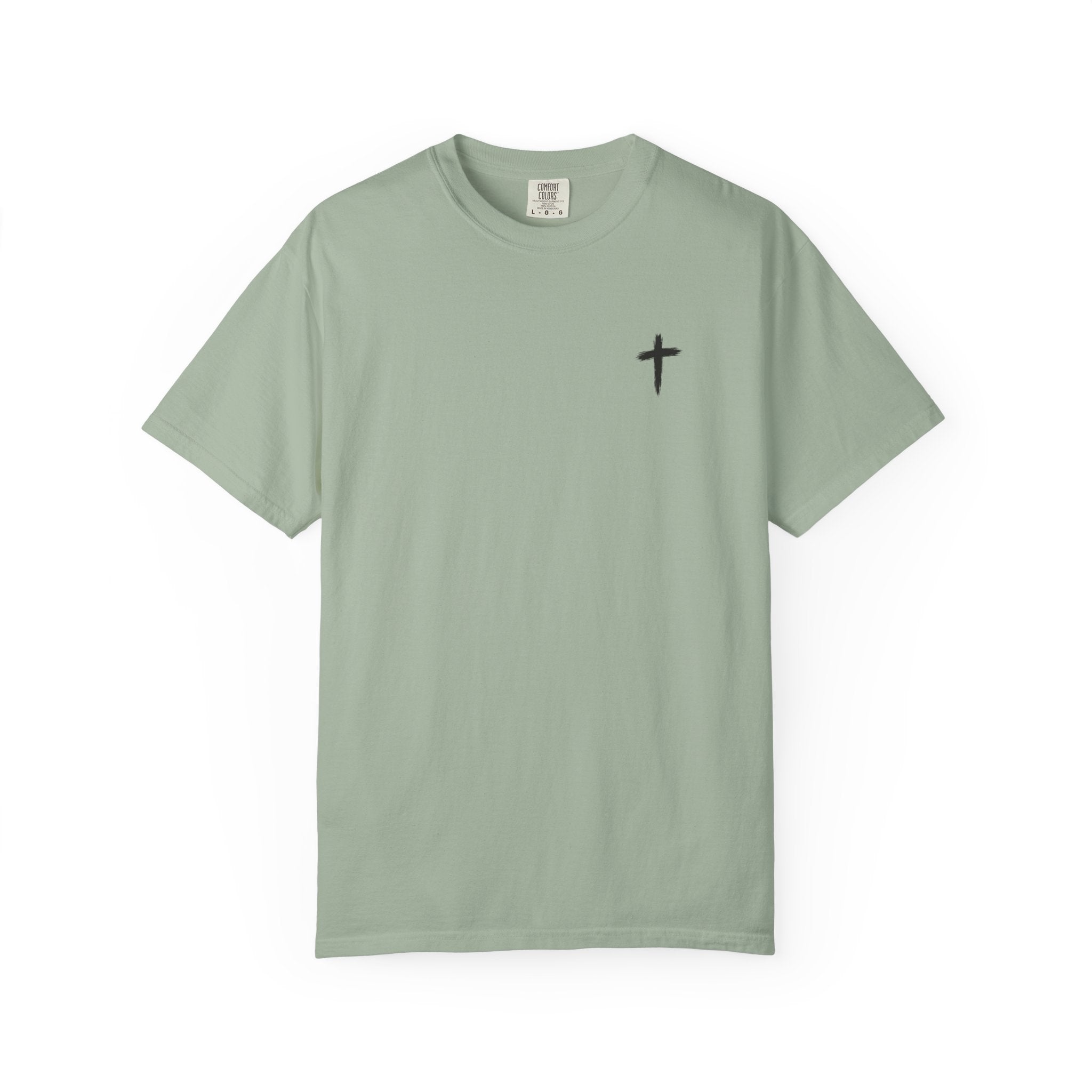 Grit and Faith Athletics T‑Shirt — Cross Chest Logo, Back Script Athletic Tee