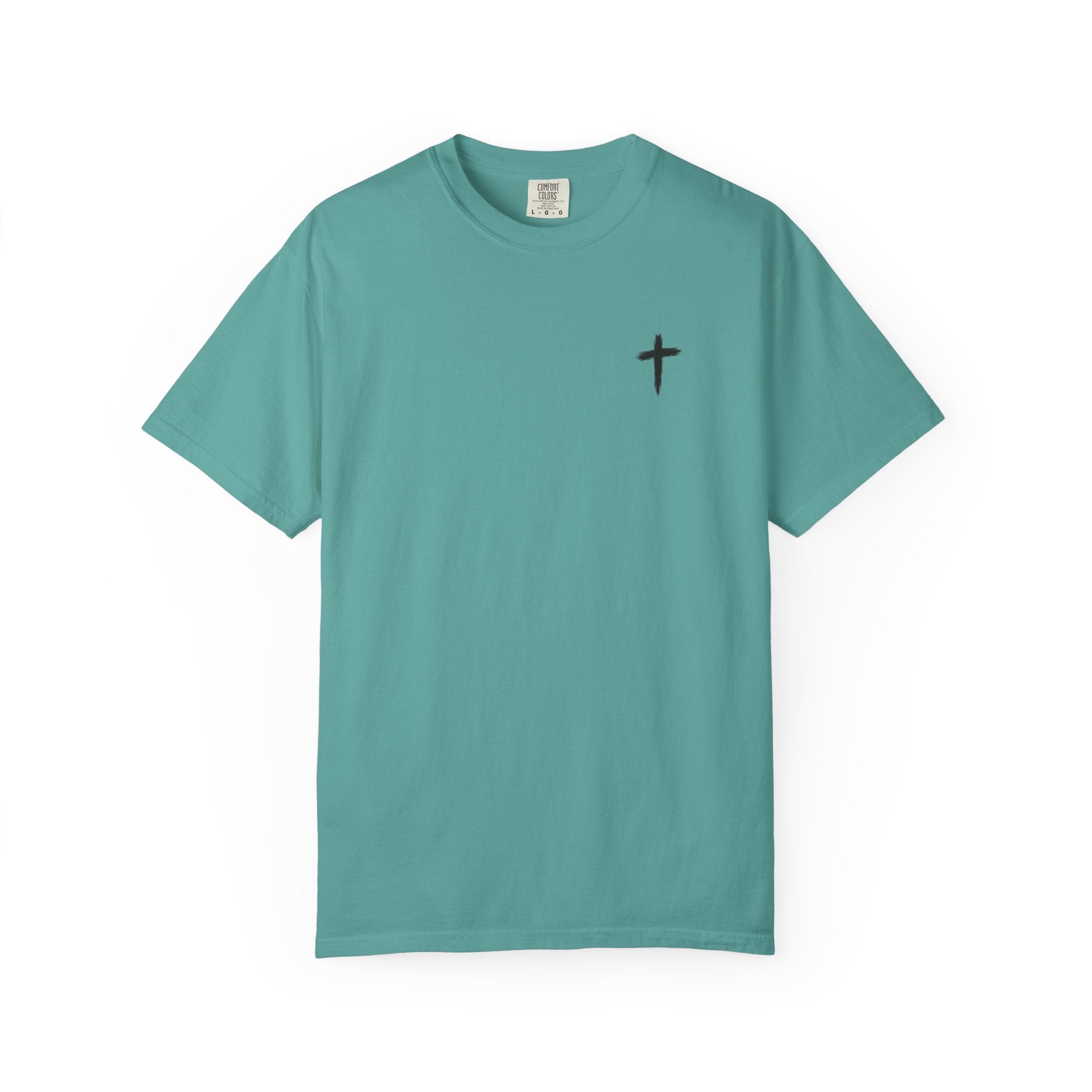 Grit and Faith Athletics T‑Shirt — Cross Chest Logo, Back Script Athletic Tee