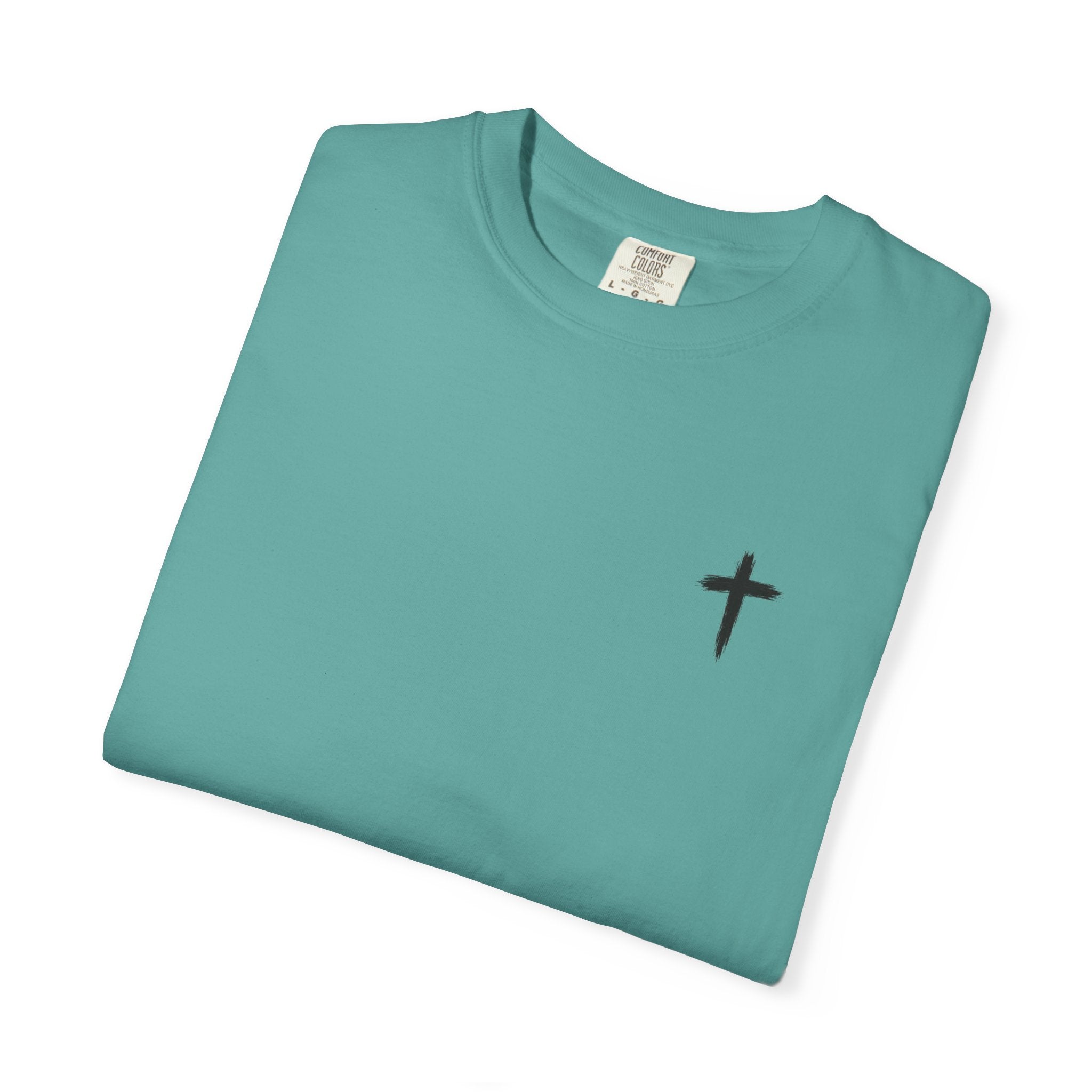 Grit and Faith Athletics T‑Shirt — Cross Chest Logo, Back Script Athletic Tee