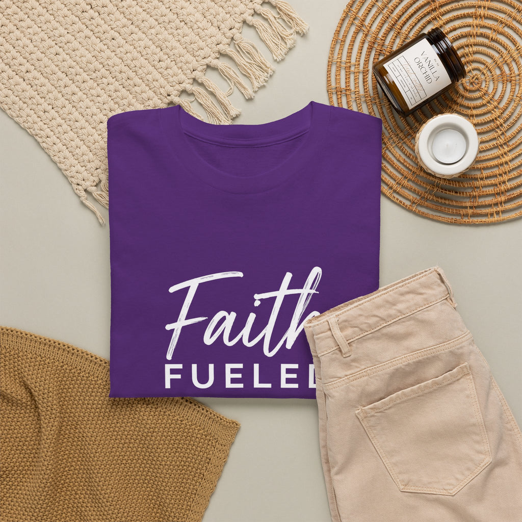 Grit and Faith T-Shirt — Faith Fueled Tee with Cross