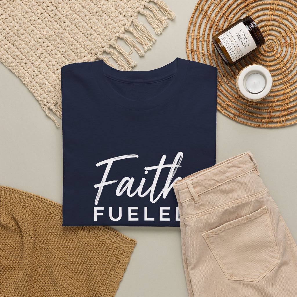 Grit and Faith T-Shirt — Faith Fueled Tee with Cross