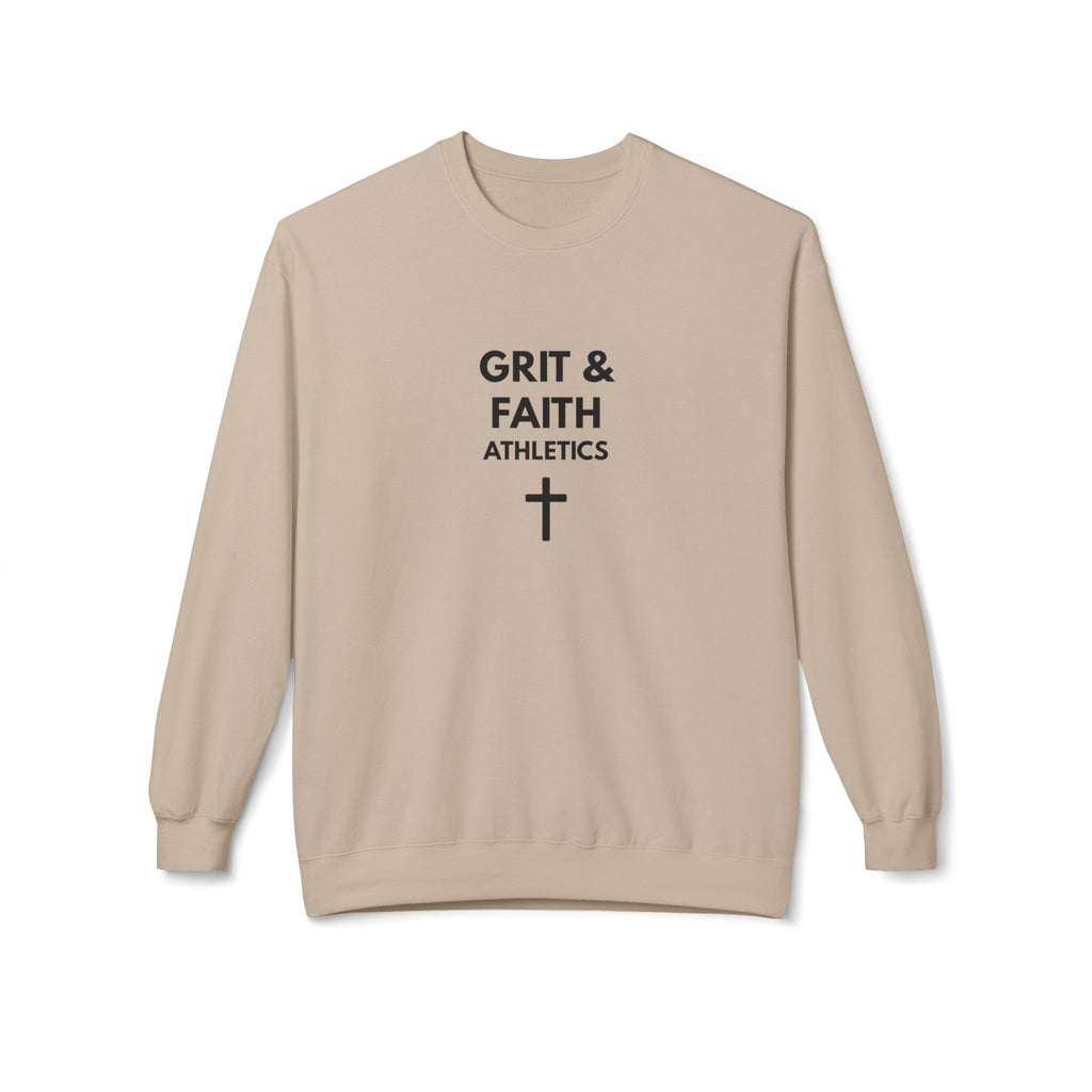 Grit and Faith Athletics Crewneck Sweatshirt — Christian Inspirational Pullover