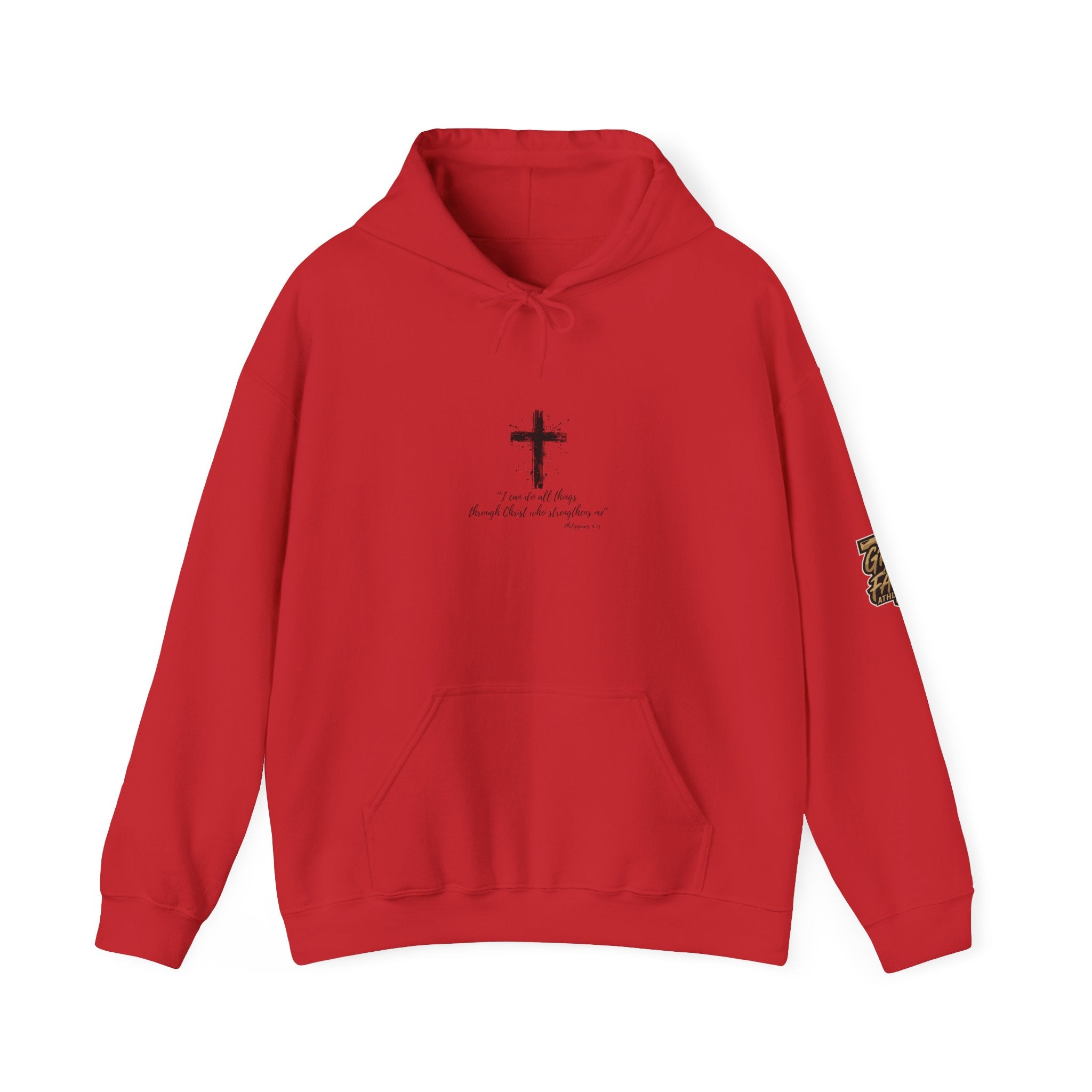 Grit & Faith Cross Hoodie - I Can do All Things Through Christ Comfortable Pullover