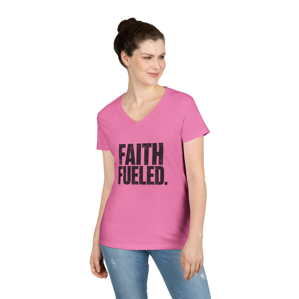 Grit and Faith V-Neck Tee — Faith Fueled Shirt