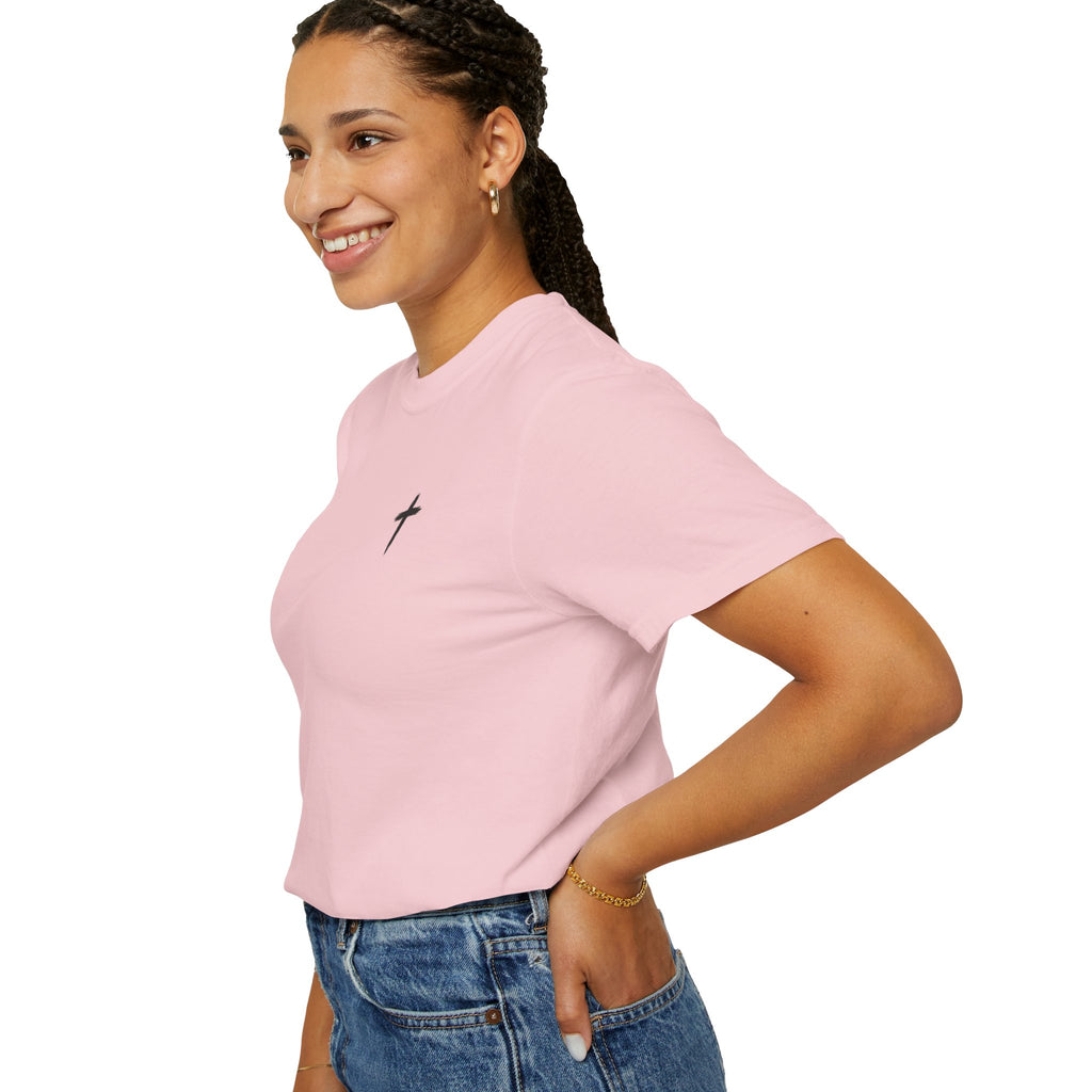 Grit and Faith Athletics T‑Shirt — Cross Chest Logo, Back Script Athletic Tee