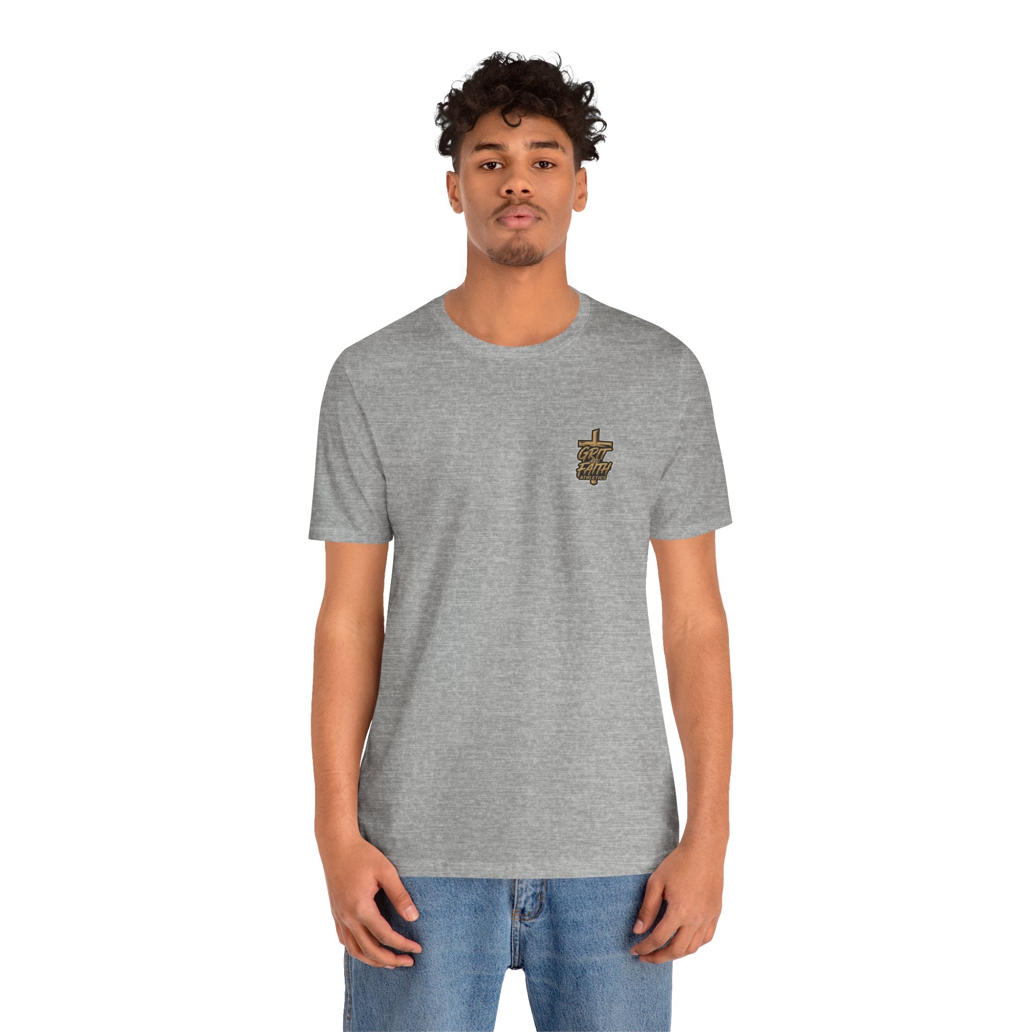 Grit and Faith T-Shirt — Pray. Train. Repeat. Faith & Fitness Tee