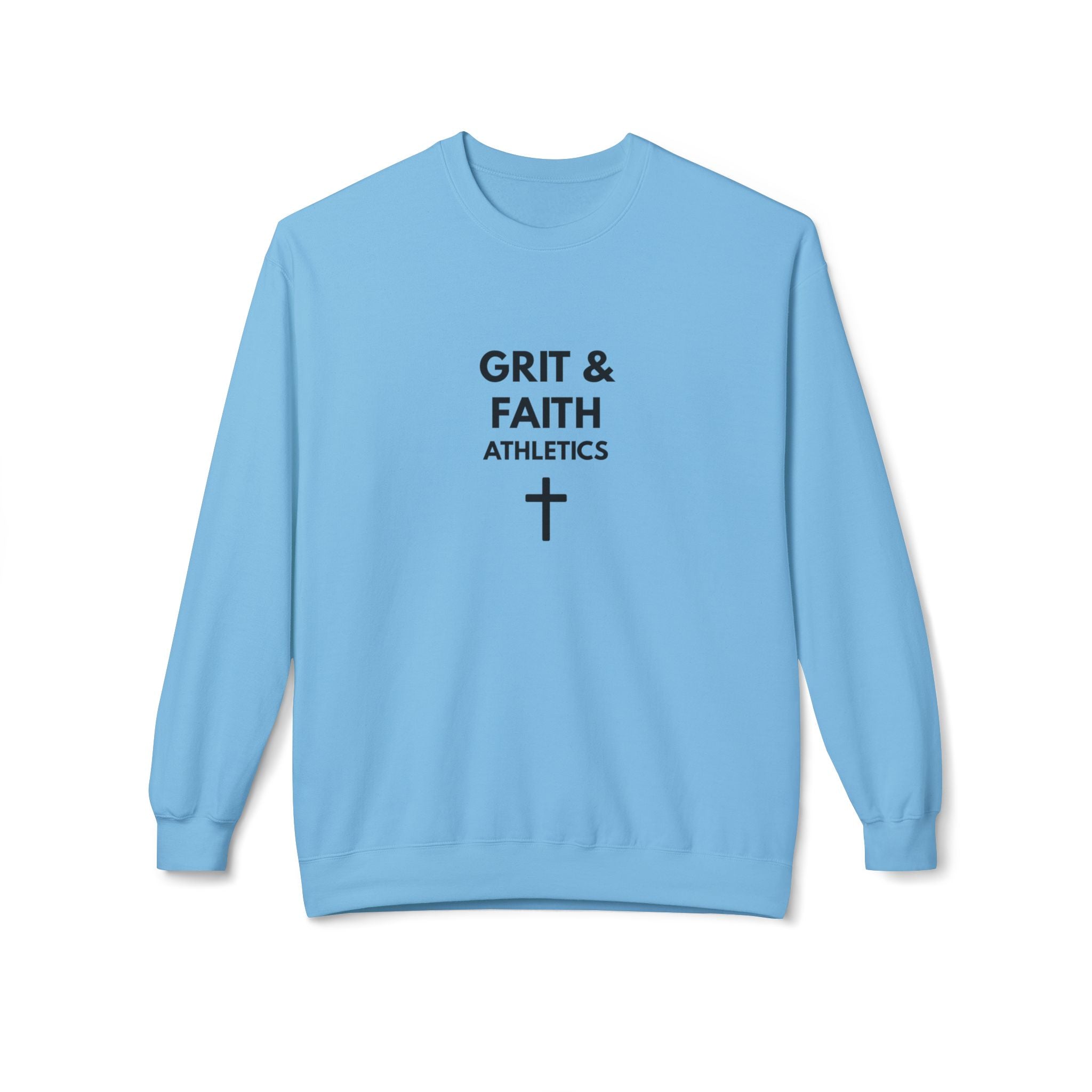 Grit and Faith Athletics Crewneck Sweatshirt — Christian Inspirational Pullover