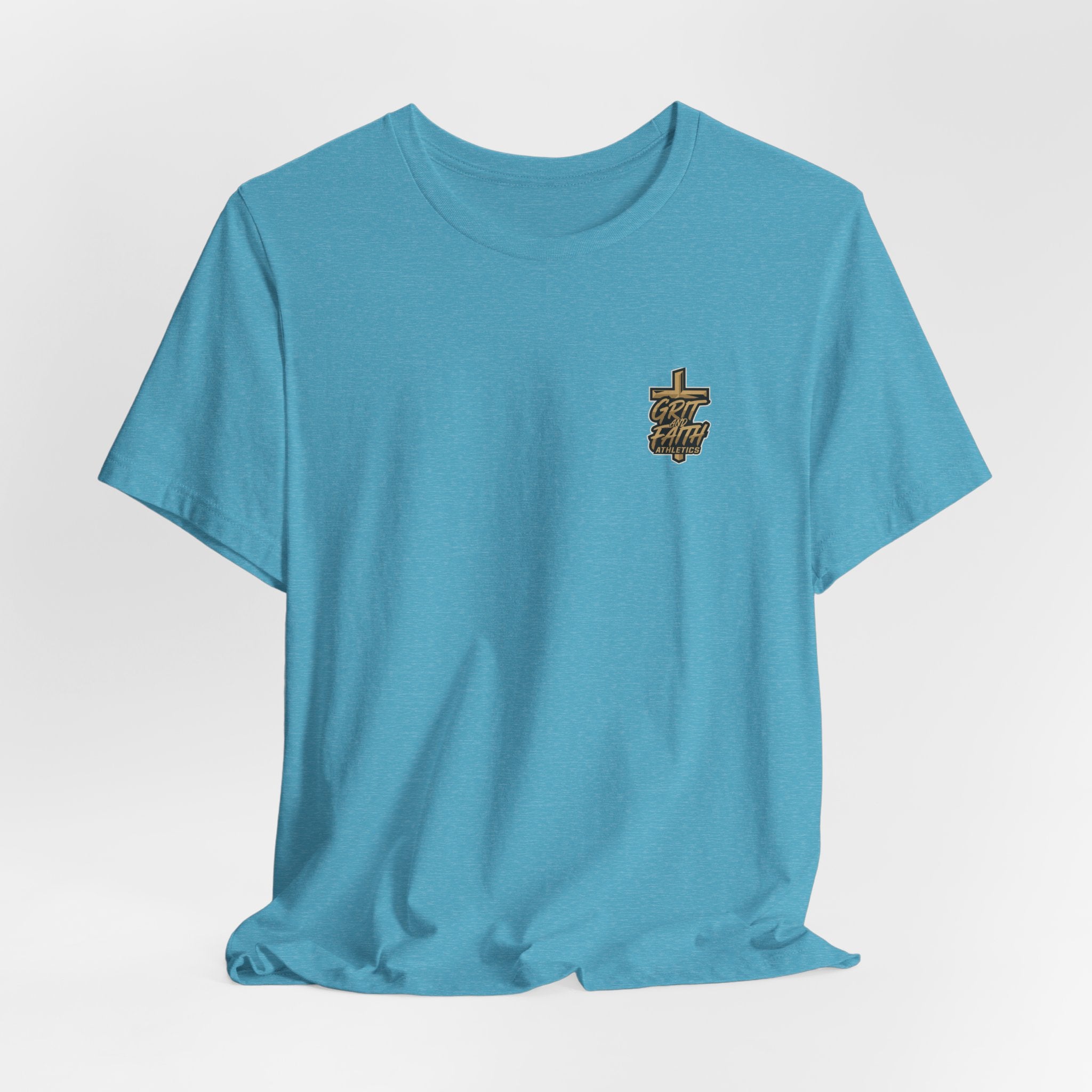 Grit and Faith T-Shirt — Pray. Train. Repeat. Faith & Fitness Tee