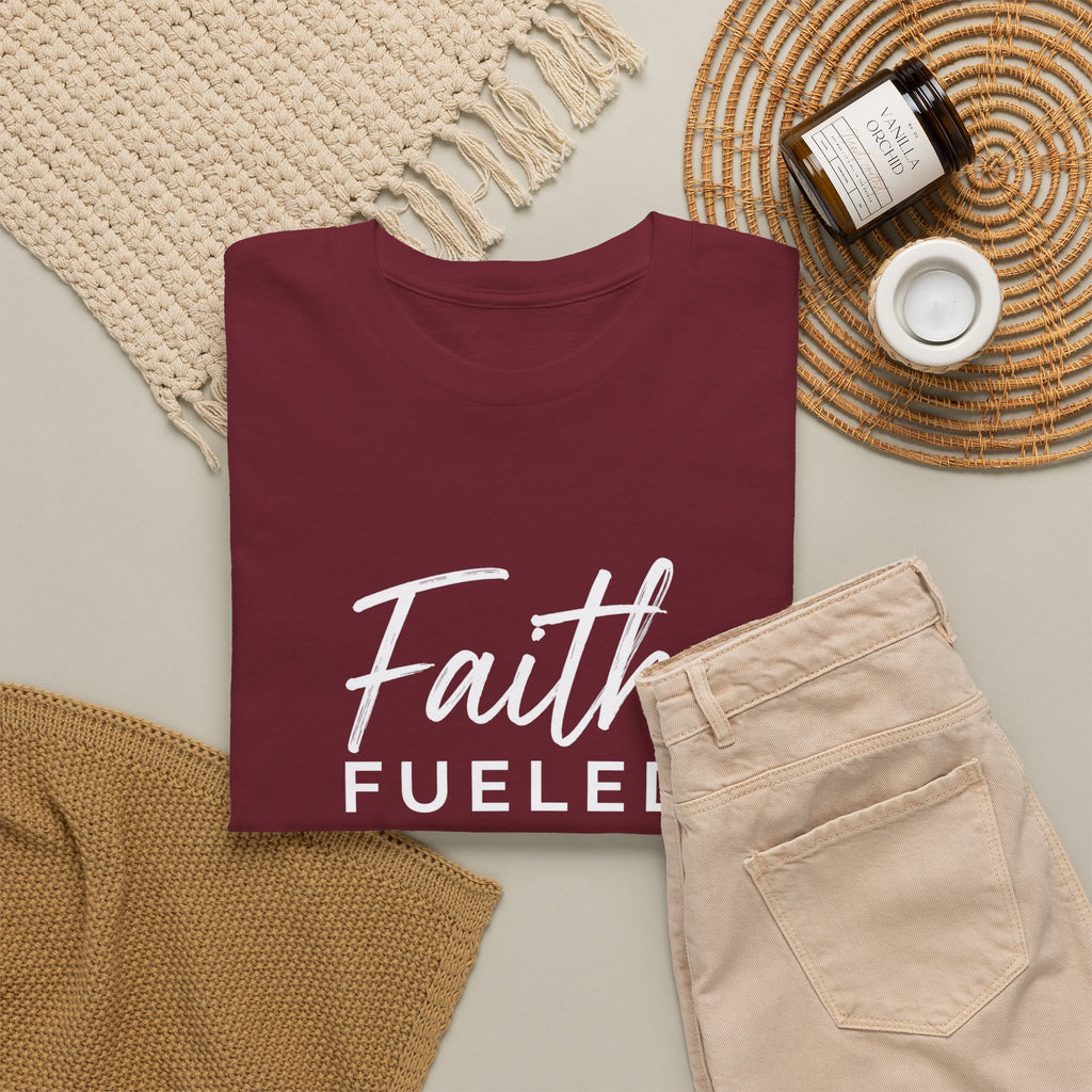 Grit and Faith T-Shirt — Faith Fueled Tee with Cross