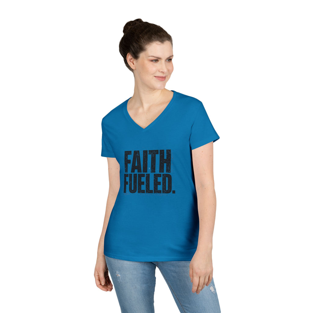 Grit and Faith V-Neck Tee — Faith Fueled Shirt
