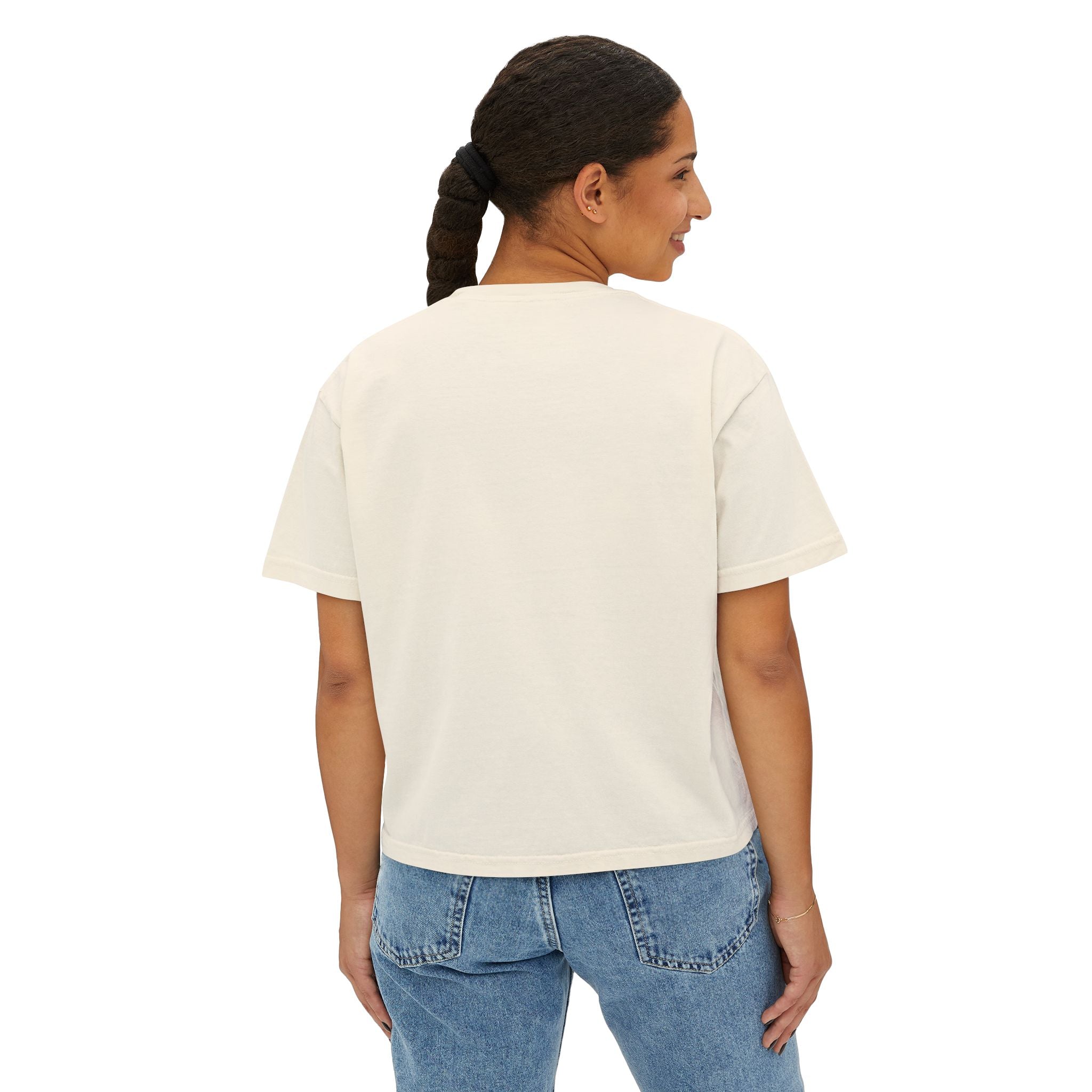 Grit and Faith Women's Boxy Tee — Cross Graphic Crop T-Shirt