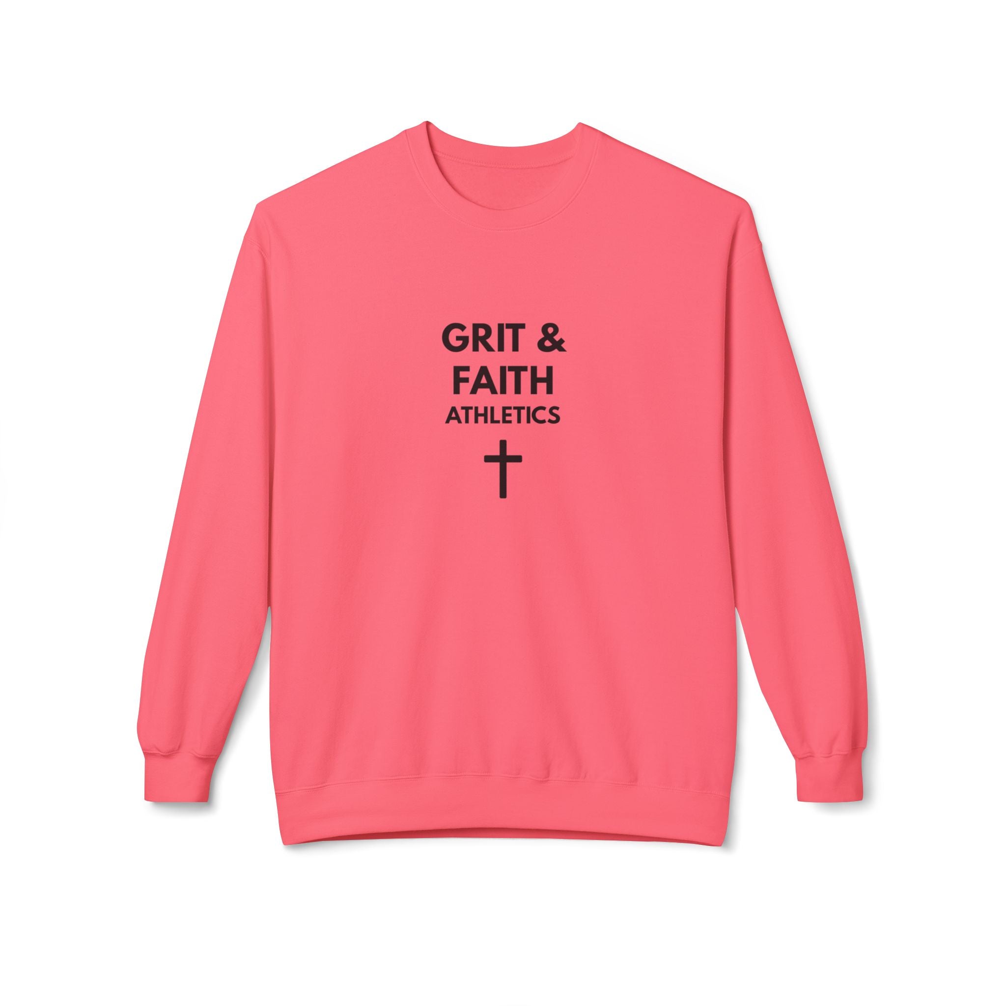 Grit and Faith Athletics Crewneck Sweatshirt — Christian Inspirational Pullover