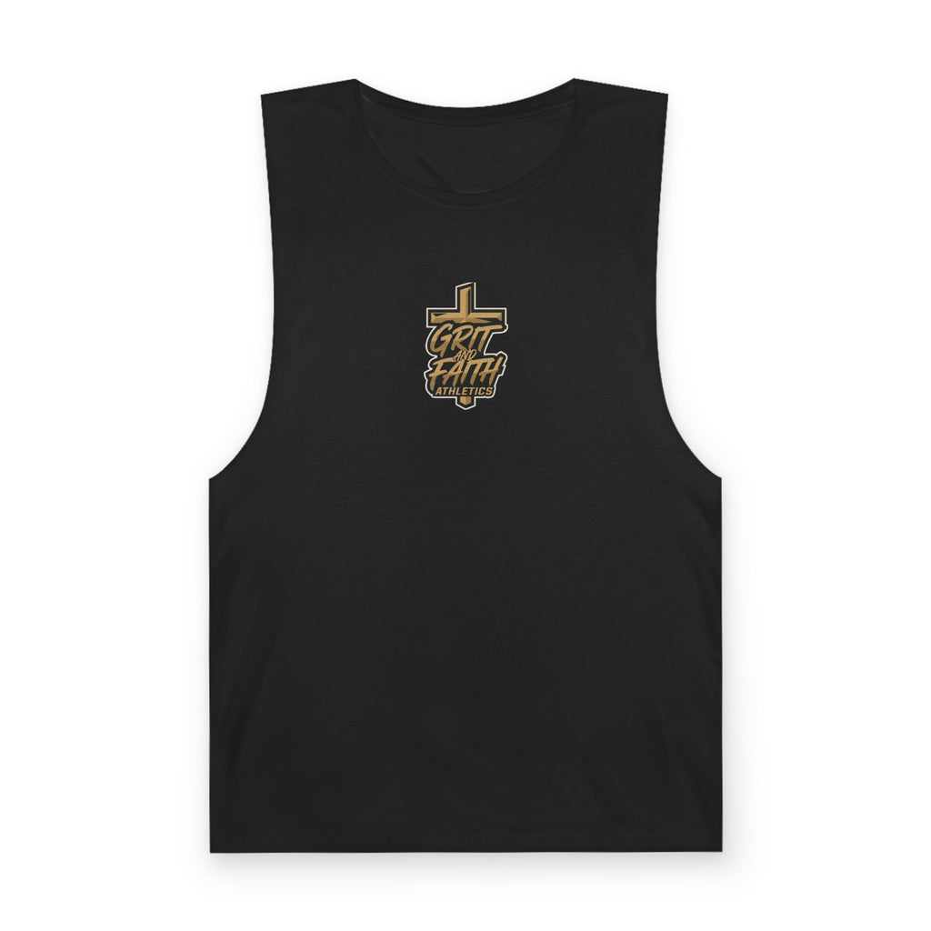 Grit and Faith Tank Top — Chest Graphic Logo