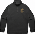 Grit and Faith Faded Half-Zip Sweatshirt —  Relaxed Pullover