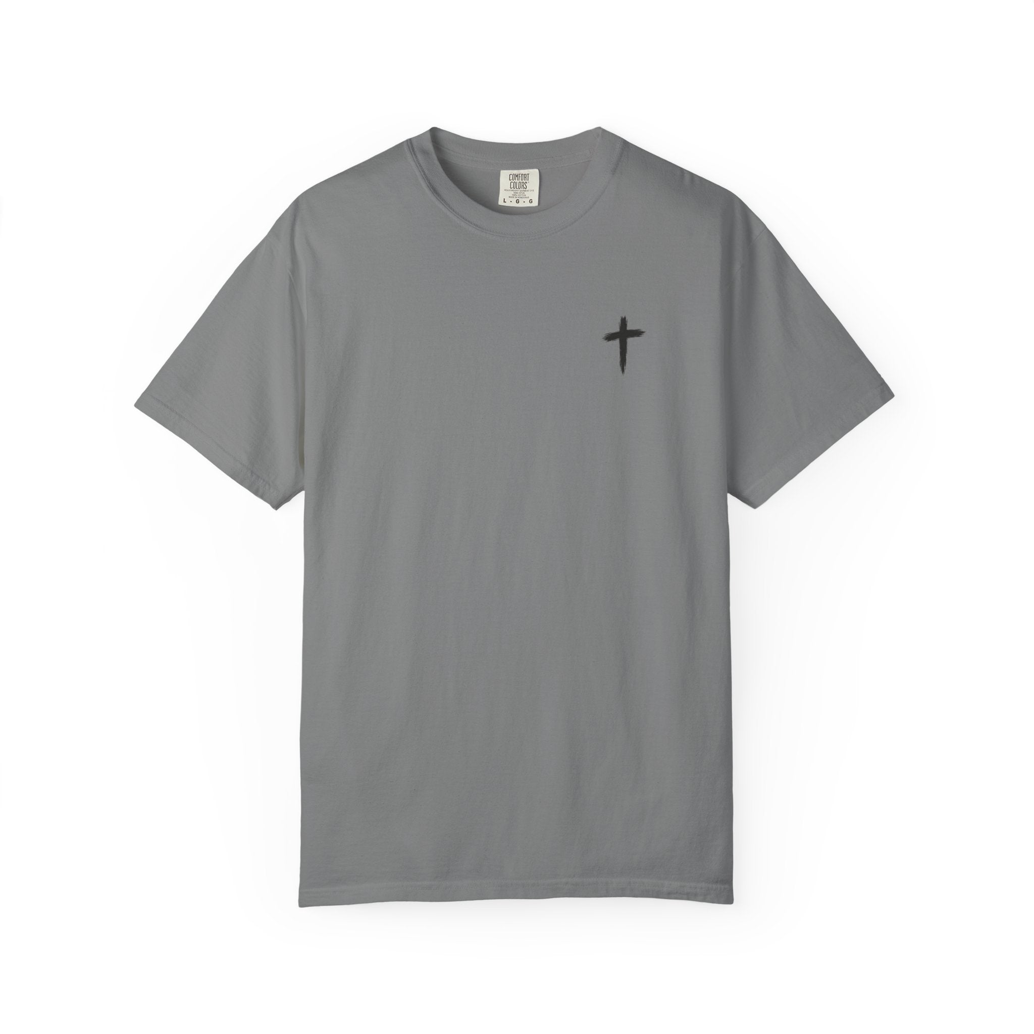 Grit and Faith Athletics T‑Shirt — Cross Chest Logo, Back Script Athletic Tee