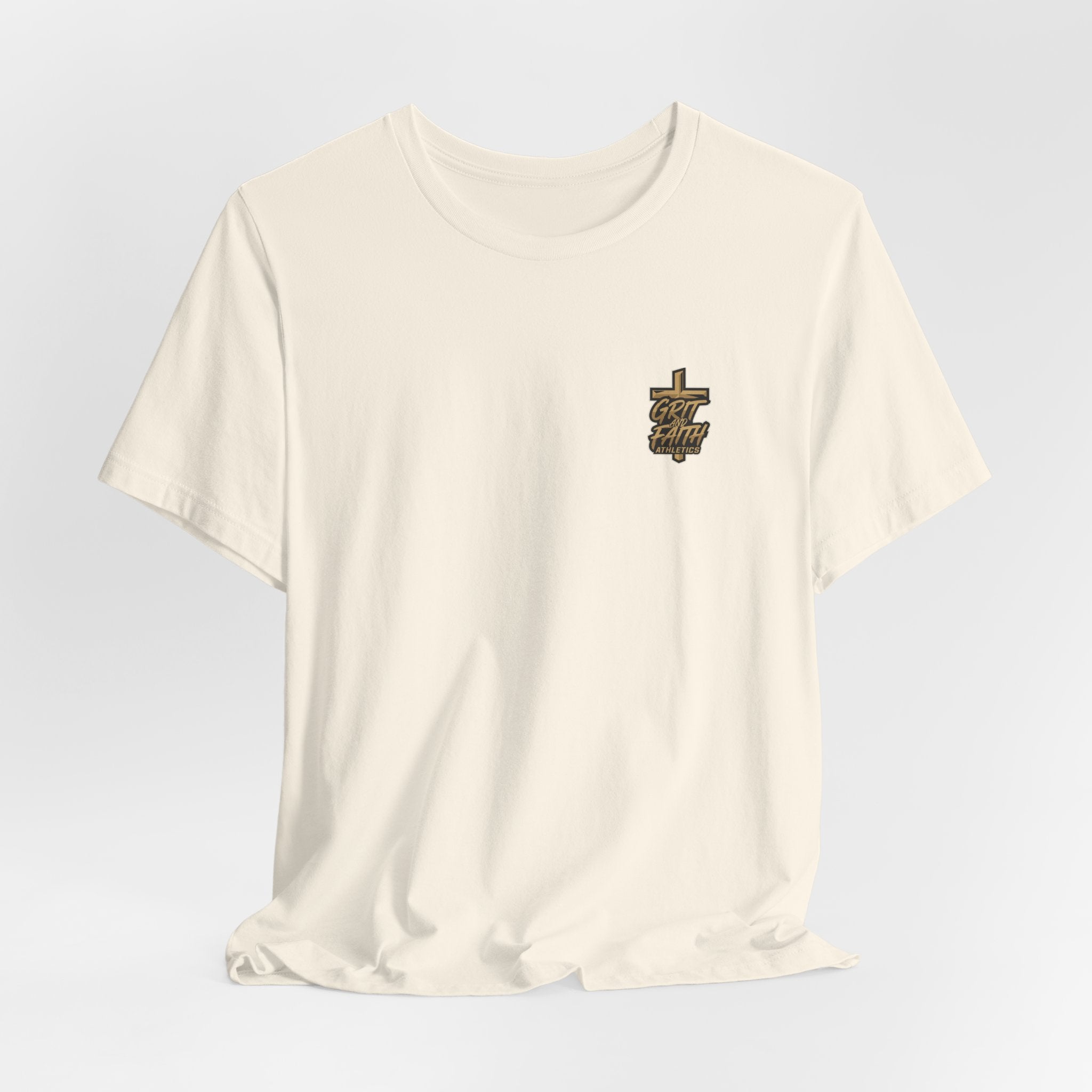 Grit and Faith T-Shirt — Pray. Train. Repeat. Faith & Fitness Tee