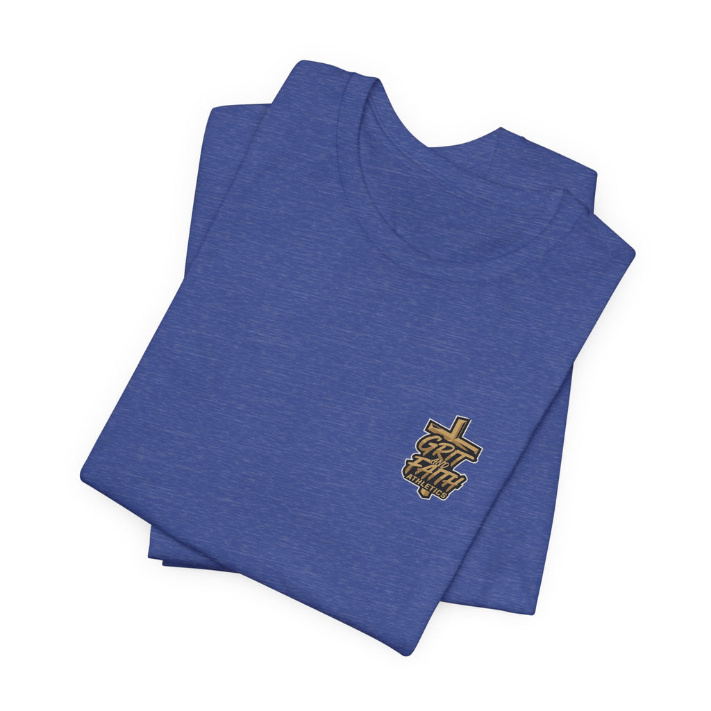 Grit and Faith T-Shirt — Pray. Train. Repeat. Faith & Fitness Tee