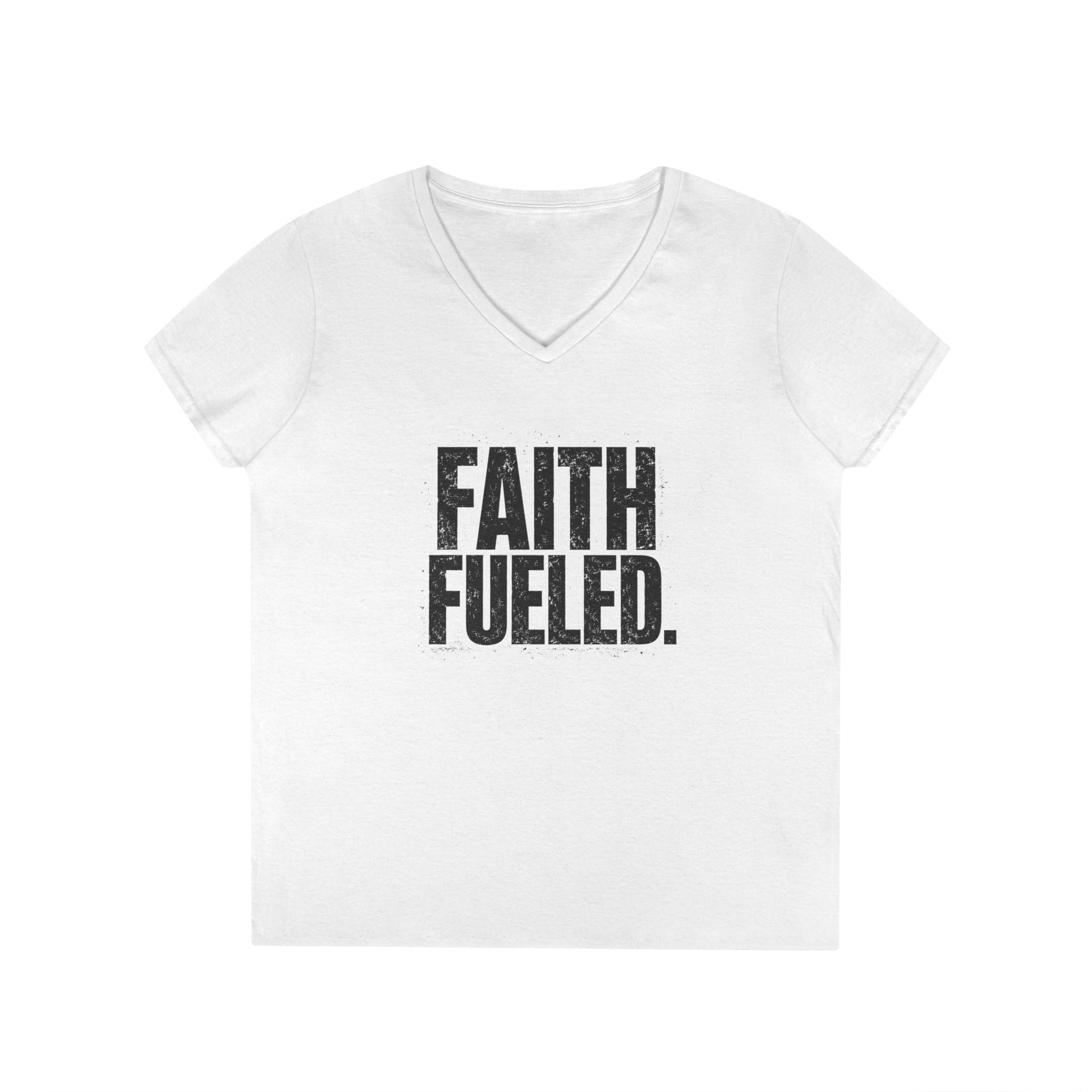 Grit and Faith V-Neck Tee — Faith Fueled Shirt