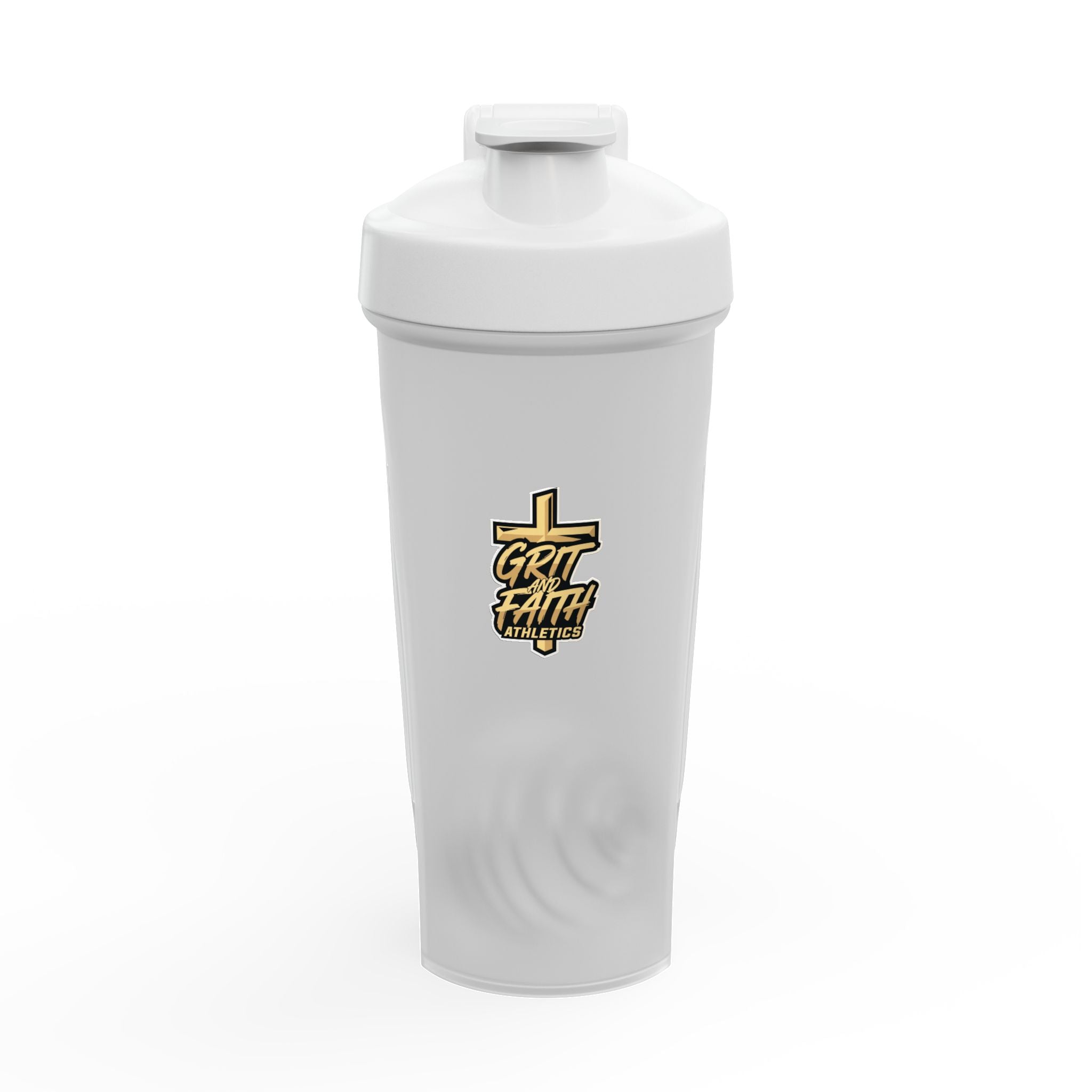 Grit and Faith Protein Shaker Bottle — Sports Blender Bottle for Gym & Fitness