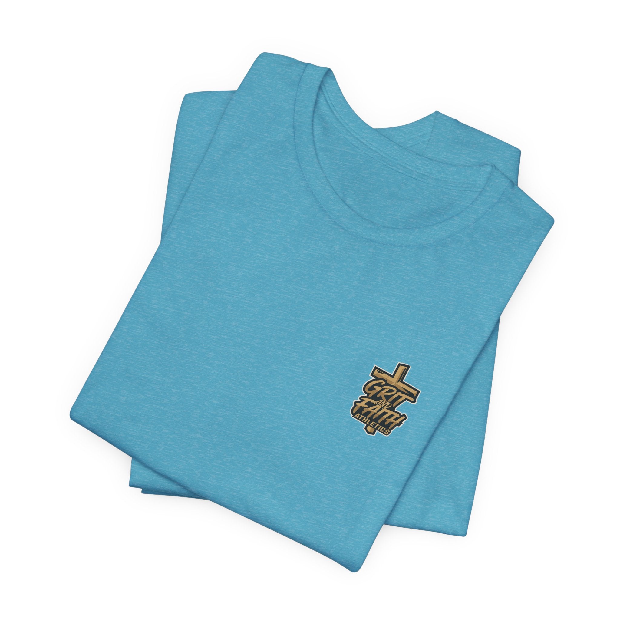 Grit and Faith T-Shirt — Pray. Train. Repeat. Faith & Fitness Tee